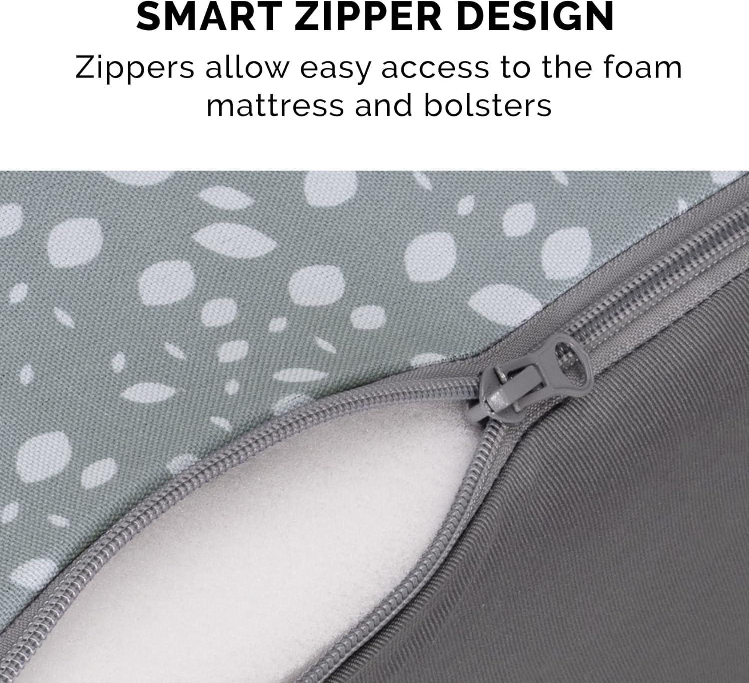 imageFurhaven Orthopedic Dog Bed for Large Dogs w Removable Bolsters ampamp Washable Cover For Dogs Up to 125 lbs Plush ampamp Velvet L Shaped Chaise Platinum Gray Jumbo PlusXXLGray Almonds