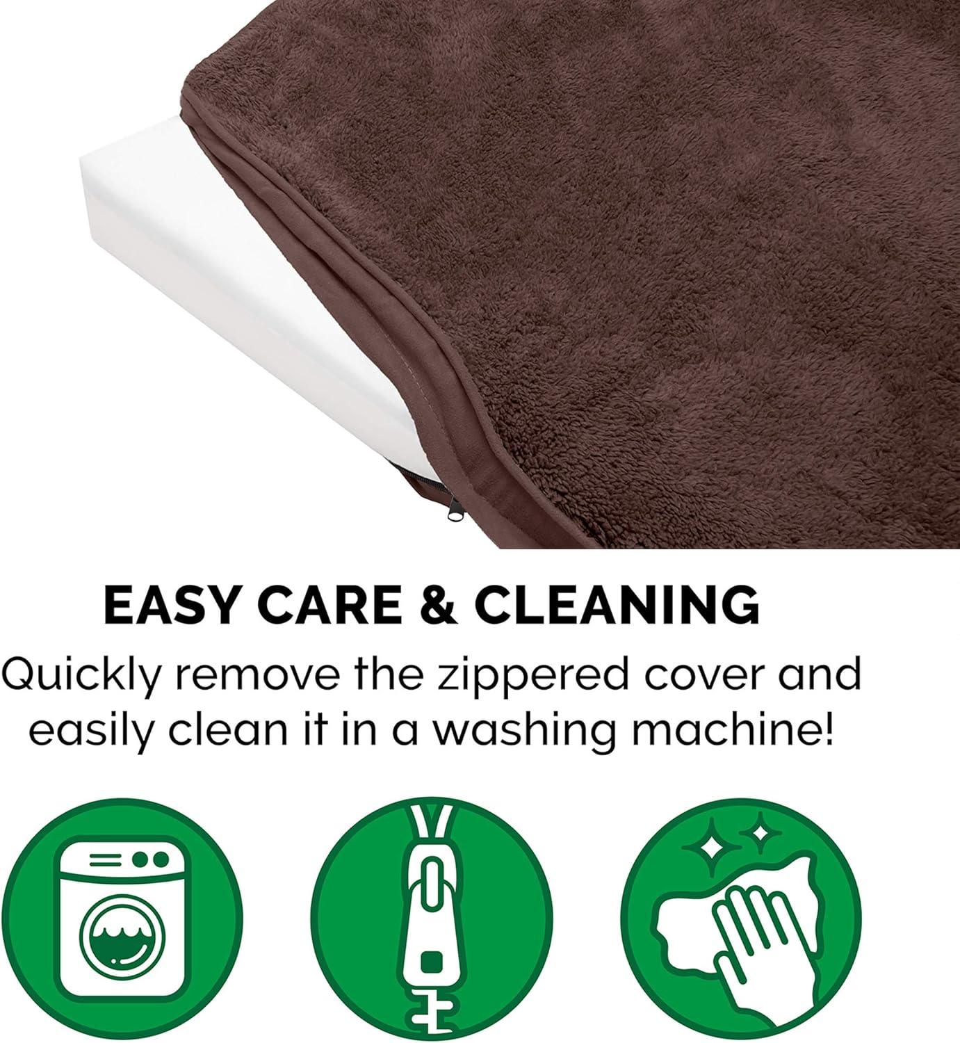 imageFurhaven Orthopedic Dog Bed for Large Dogs w Removable Washable Cover For Dogs Up to 95 lbs Ultra Plush Faux Fur ampamp Suede Mattress Gray JumboXLEspresso