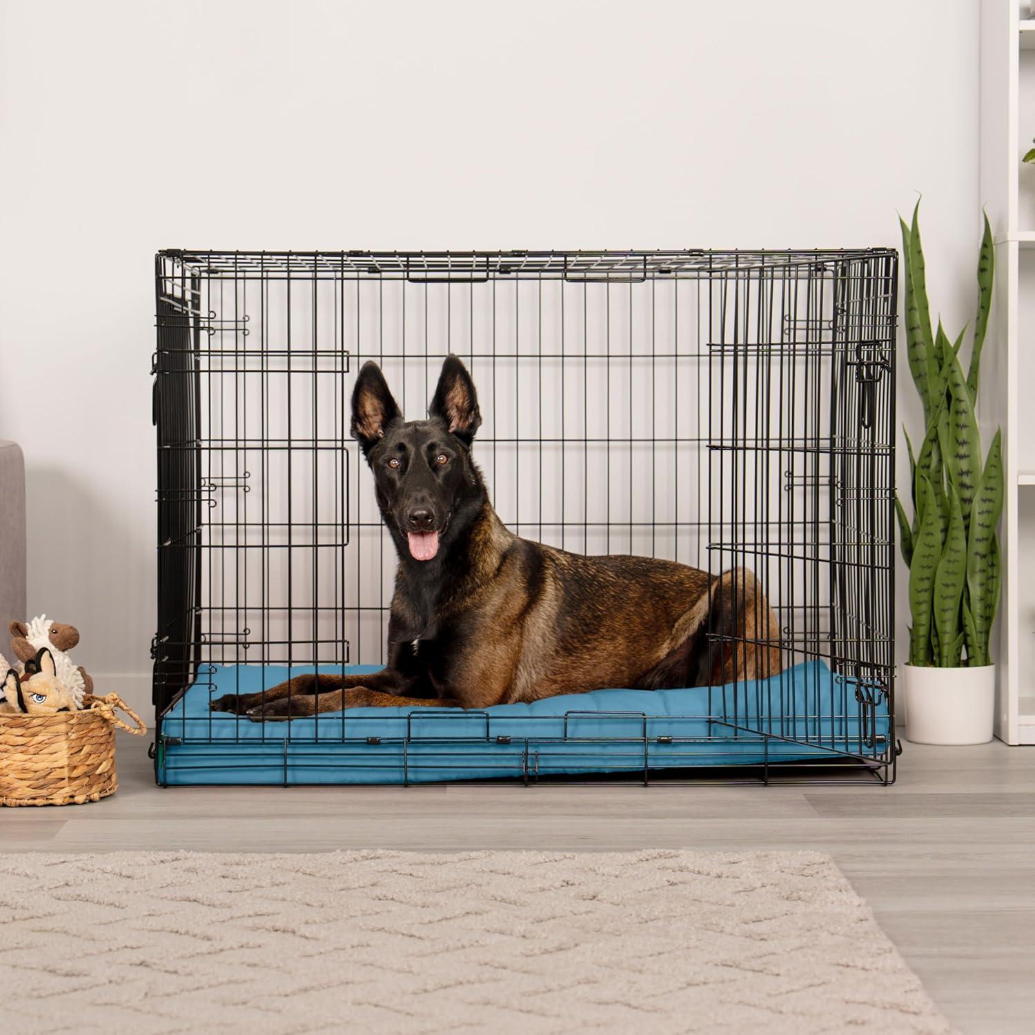 imageFurhaven Orthopedic Dog Bed for Large Dogs w Removable Washable Cover For Dogs Up to 95 lbs Ultra Plush Faux Fur ampamp Suede Mattress Gray JumboXLLagoon