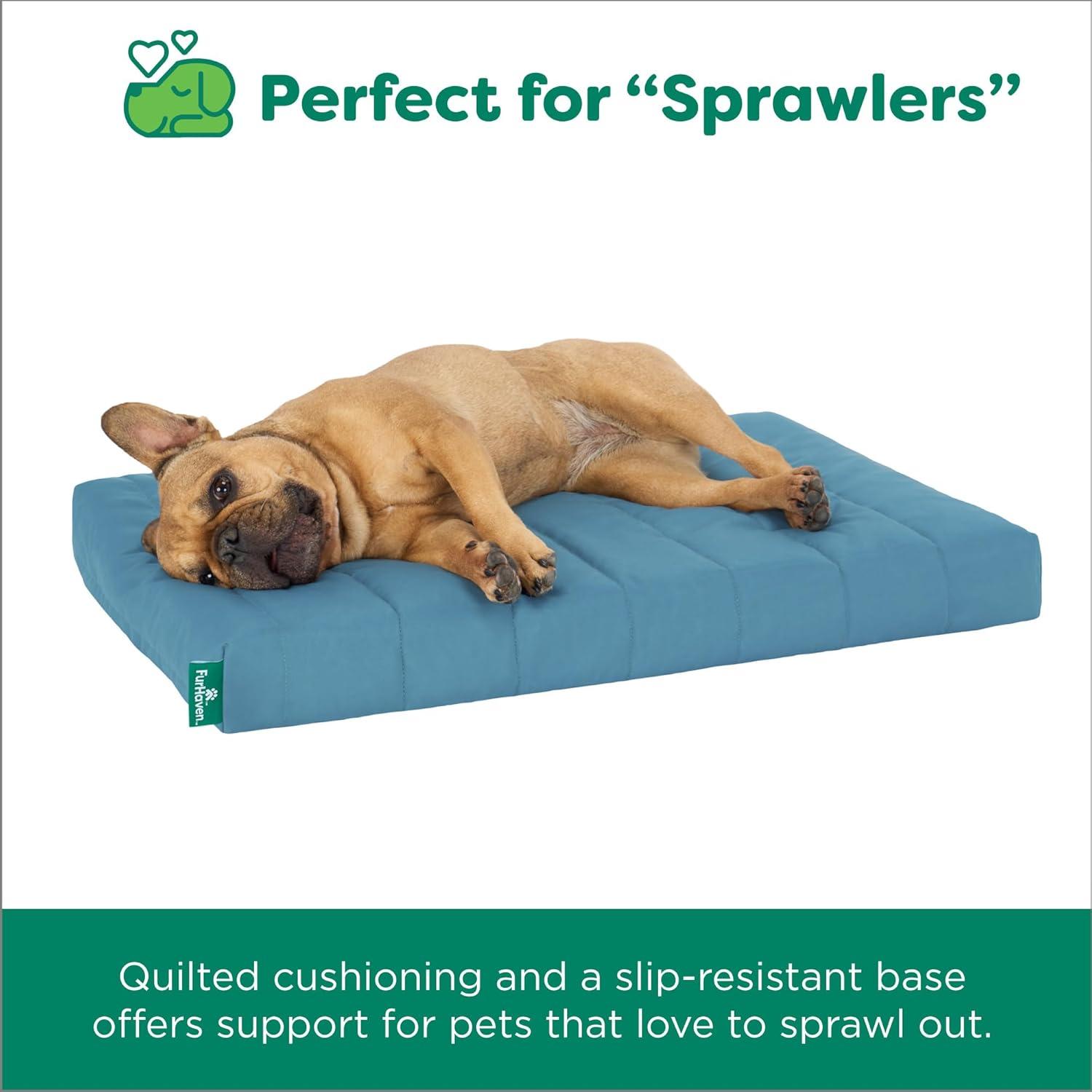 imageFurhaven Orthopedic Dog Bed for Large Dogs w Removable Washable Cover For Dogs Up to 95 lbs Ultra Plush Faux Fur ampamp Suede Mattress Gray JumboXLLagoon