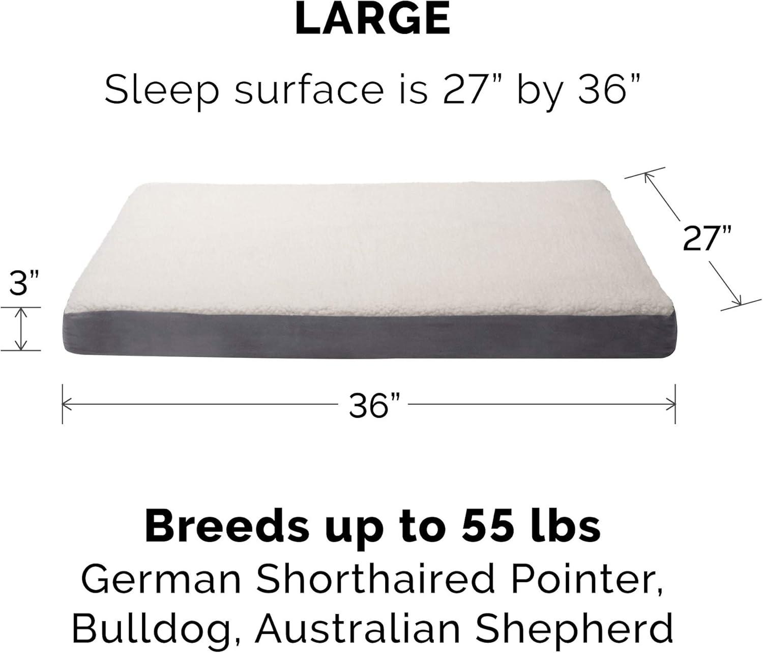 imageFurhaven Orthopedic Dog Bed for Large Dogs w Removable Washable Cover For Dogs Up to 95 lbs Ultra Plush Faux Fur ampamp Suede Mattress Gray JumboXLPewter