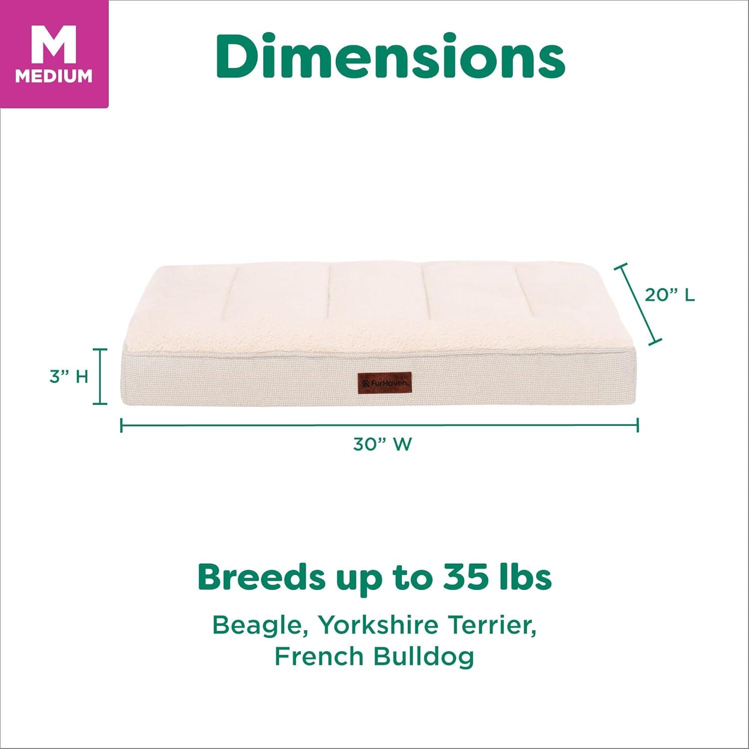 imageFurhaven Orthopedic Dog Bed for Large Dogs w Removable Washable Cover For Dogs Up to 95 lbs Ultra Plush Faux Fur ampamp Suede Mattress Gray JumboXLWheat