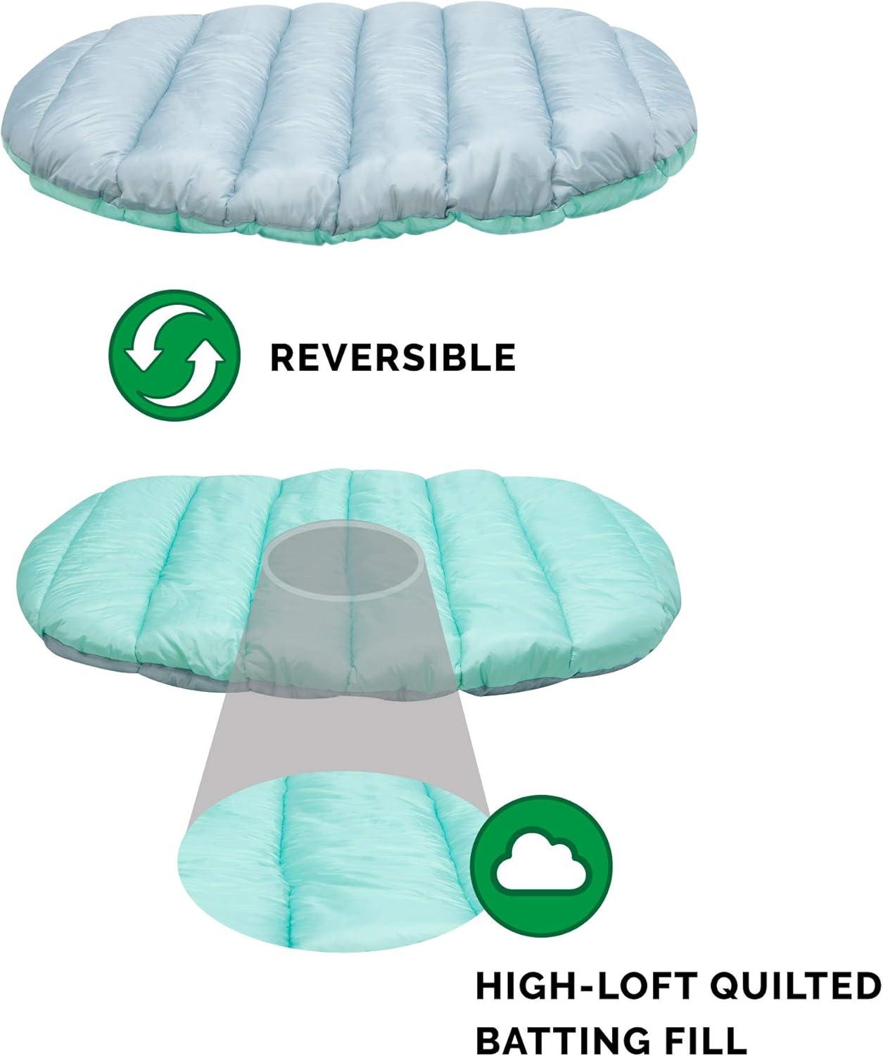 imageFurhaven Outdoor Travel Dog Bed for LargeMedium Dogs w Carry Bag Washable ampamp Foldable Great for Crates ampamp Kennels Trail Pup Travel Pillow Mat w Stuff Sack Bag PaprikaCamoPaw LargeAquaGranite Gray