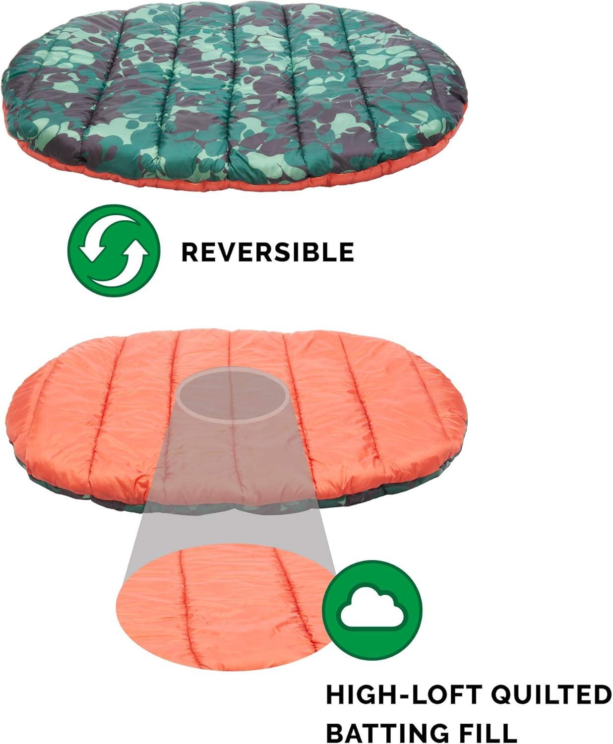 imageFurhaven Outdoor Travel Dog Bed for LargeMedium Dogs w Carry Bag Washable ampamp Foldable Great for Crates ampamp Kennels Trail Pup Travel Pillow Mat w Stuff Sack Bag PaprikaCamoPaw LargePaprikaCamoPaw
