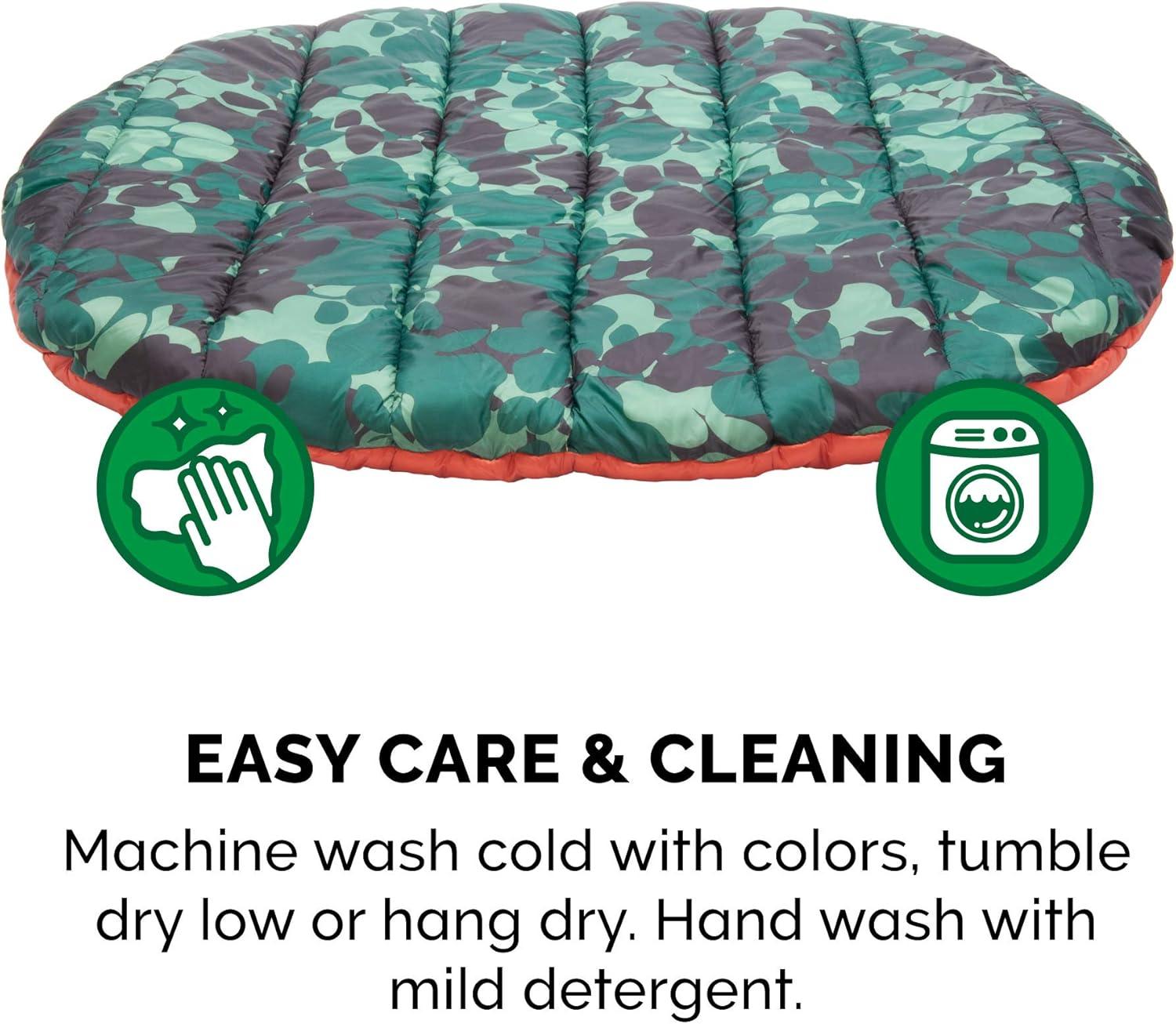 imageFurhaven Outdoor Travel Dog Bed for LargeMedium Dogs w Carry Bag Washable ampamp Foldable Great for Crates ampamp Kennels Trail Pup Travel Pillow Mat w Stuff Sack Bag PaprikaCamoPaw LargePaprikaCamoPaw