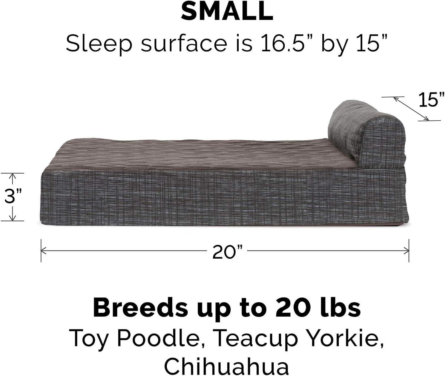 imageFurhaven Replacement Dog Bed Cover Berber ampamp Suede Blanket Top Mattress Machine Washable Espresso LargeChaise Quilted Fleece Print Suede Espresso