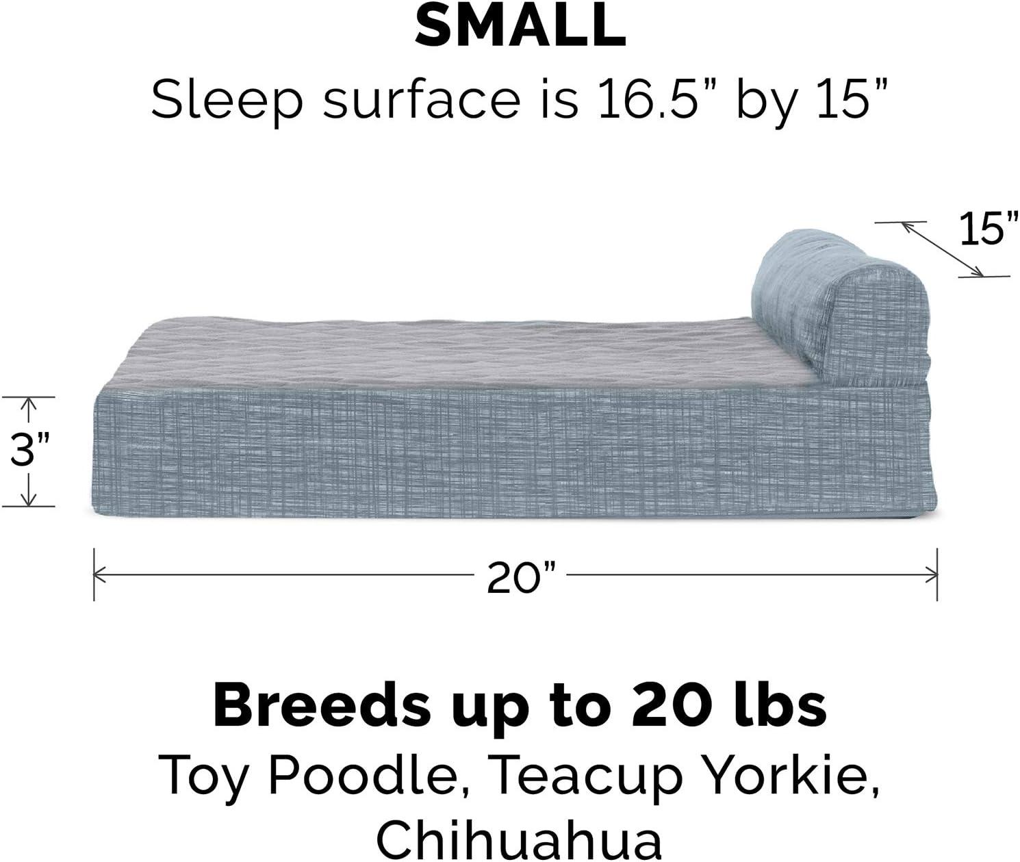 imageFurhaven Replacement Dog Bed Cover Berber ampamp Suede Blanket Top Mattress Machine Washable Espresso LargeChaise Quilted Fleece Print Suede Titanium