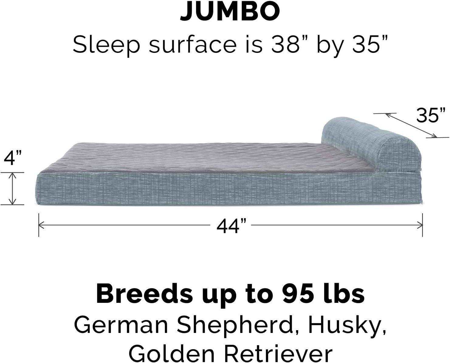 imageFurhaven Replacement Dog Bed Cover Berber ampamp Suede Blanket Top Mattress Machine Washable Espresso LargeChaise Quilted Fleece Print Suede Titanium