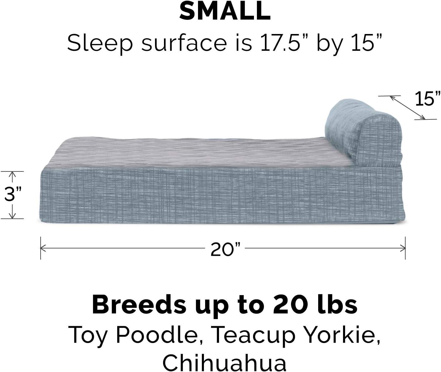 imageFurhaven Replacement Dog Bed Cover Berber ampamp Suede Blanket Top Mattress Machine Washable Espresso LargeChaise Quilted Fleece Print Suede Titanium