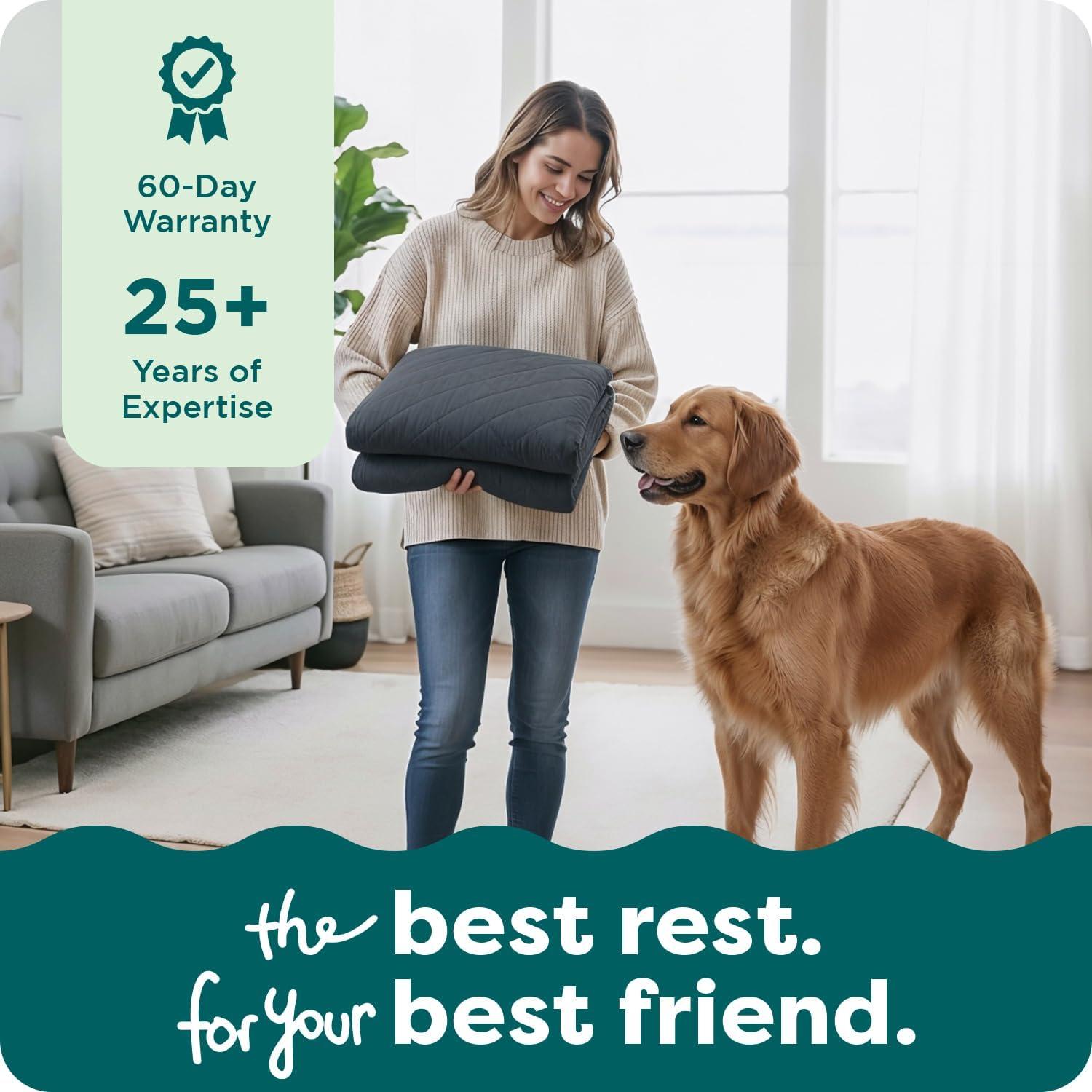 imageFurhaven Replacement Dog Bed Cover Quilted SofaStyle COVER ONLY Machine Washable Silver Gray Jumbo Plus XXLarge 53quot x 40quotIron Gray