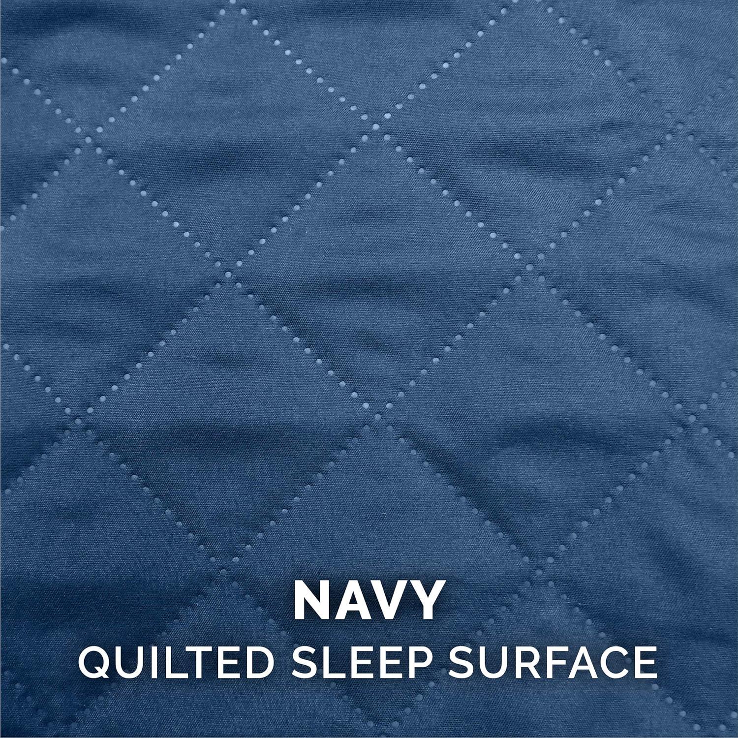 imageFurhaven Replacement Dog Bed Cover Quilted SofaStyle COVER ONLY Machine Washable Silver Gray Jumbo Plus XXLarge 53quot x 40quotNavy