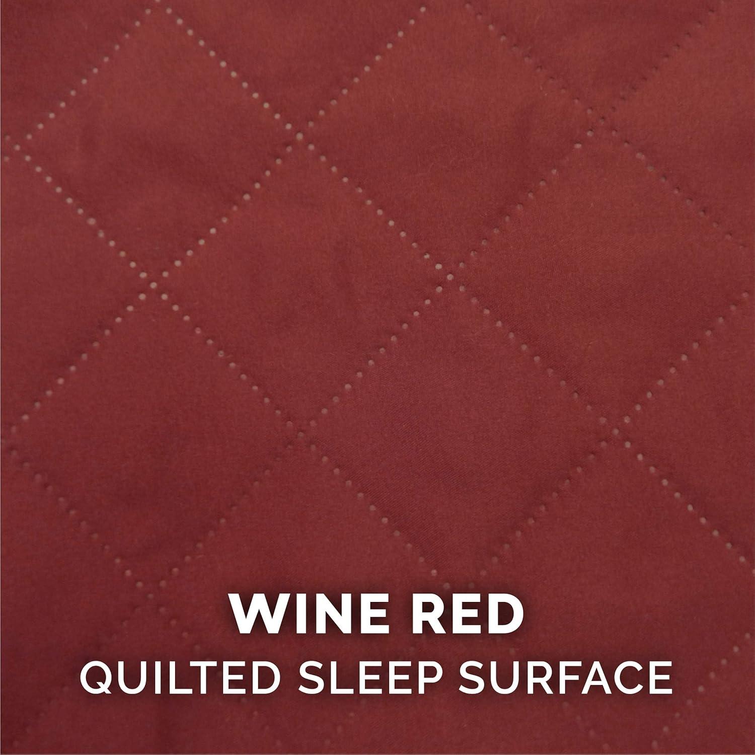 imageFurhaven Replacement Dog Bed Cover Sherpa ampamp Chenille SofaStyle Machine Washable Coffee MediumWine Red Quilted Sofa
