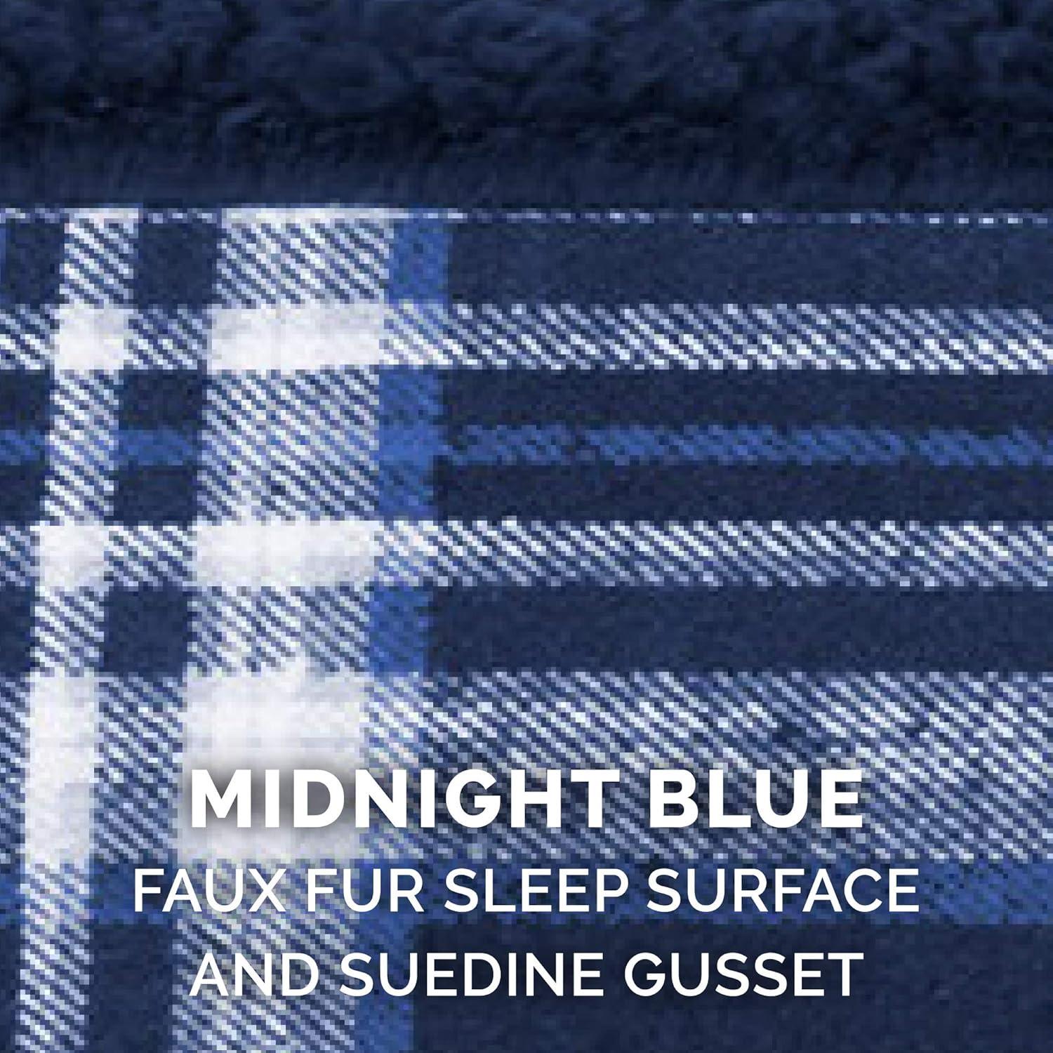 imageFurhaven Replacement Dog Bed Cover WaterResistant IndoorOutdoor Logo Print Oxford Polycanvas Mattress Washable Deep Lagoon Jumbo XLargeSherpa Plaid Flannel Midnight Blue