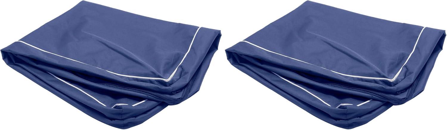 imageFurhaven Replacement Dog Bed Cover WaterResistant IndoorOutdoor Logo Print Oxford Polycanvas Mattress Washable Deep Lagoon Jumbo XLargeWaterResistant Solid Polycanvas Blue