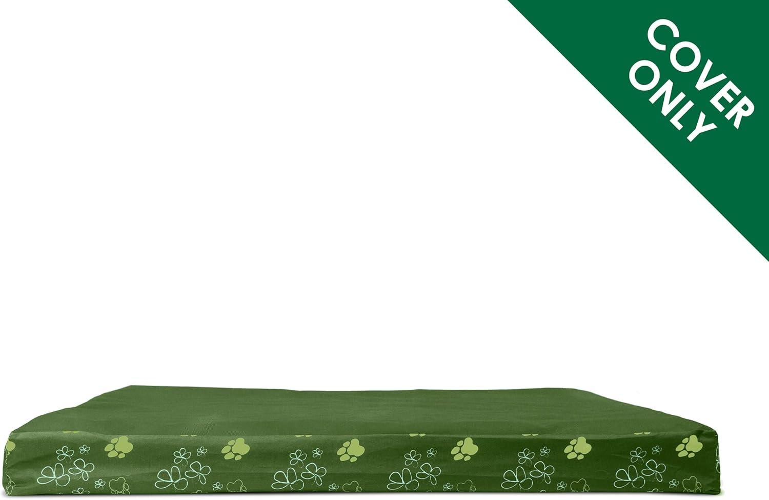 imageFurhaven Replacement Dog Bed Cover WaterResistant IndoorOutdoor Logo Print Oxford Polycanvas Mattress Washable Deep Lagoon Jumbo XLargeWaterResistant Garden Print Jungle Green