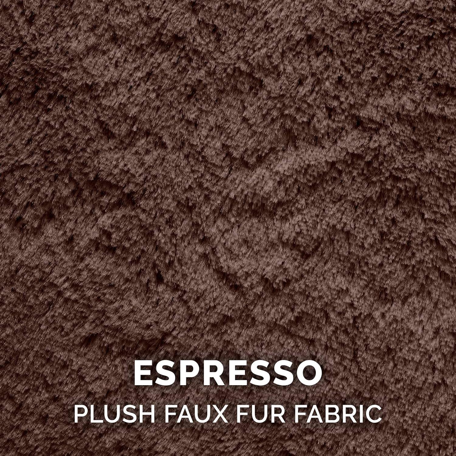 imageFurhaven Soft ampamp Cozy Dog Bed for LargeMedium Dogs Refillable w Removable Washable Cover ampamp Liner For Dogs Up to 55 lbs Plush Faux Fur Bean Bag Style Ball Bed Espresso LargePlush Faux Fur Espresso