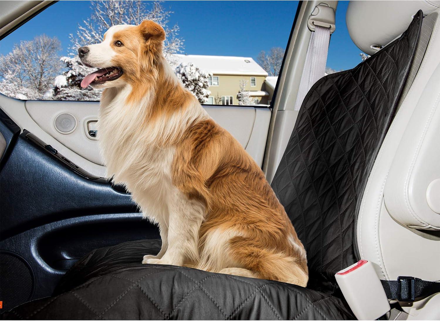 imageFurhaven Universal WaterResistant Quilted Single Car Seat Protector Black One Size