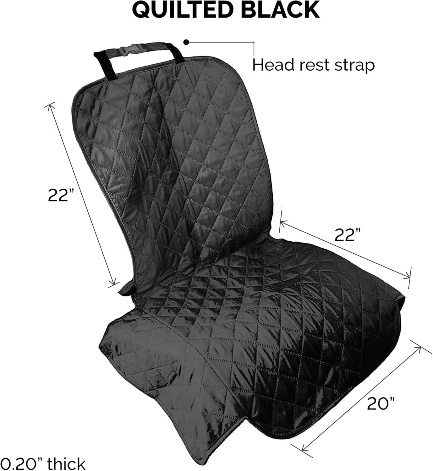 imageFurhaven Universal WaterResistant Quilted Single Car Seat Protector Black One Size