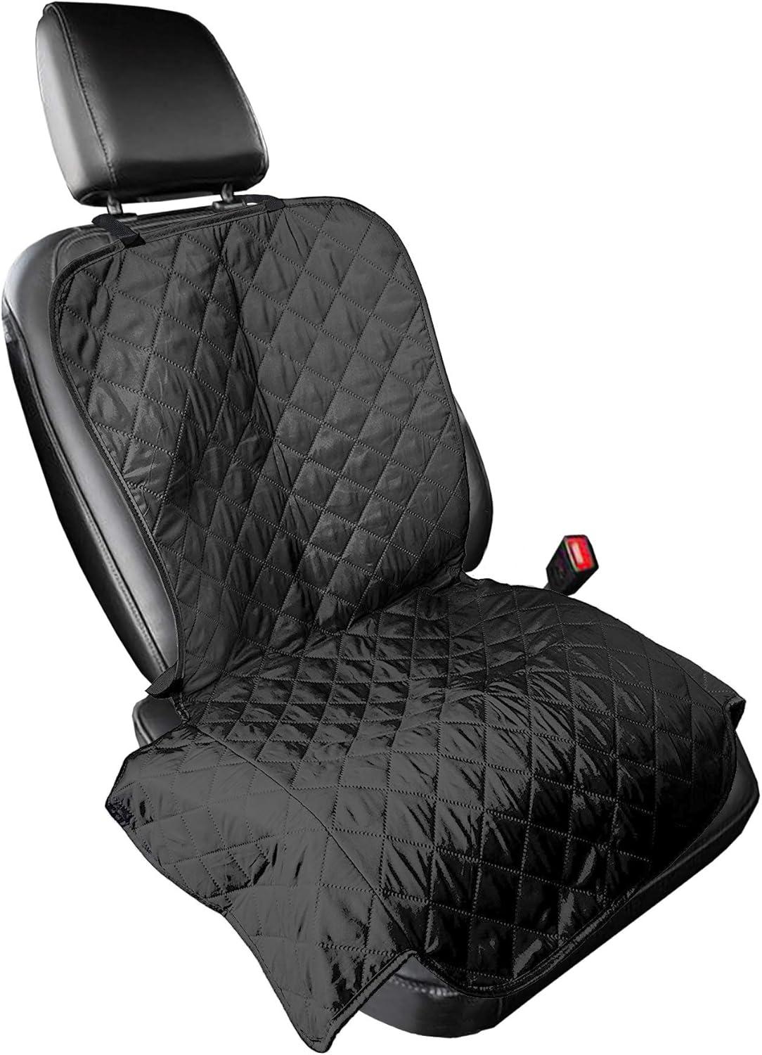 imageFurhaven Universal WaterResistant Quilted Single Car Seat Protector Black One Size