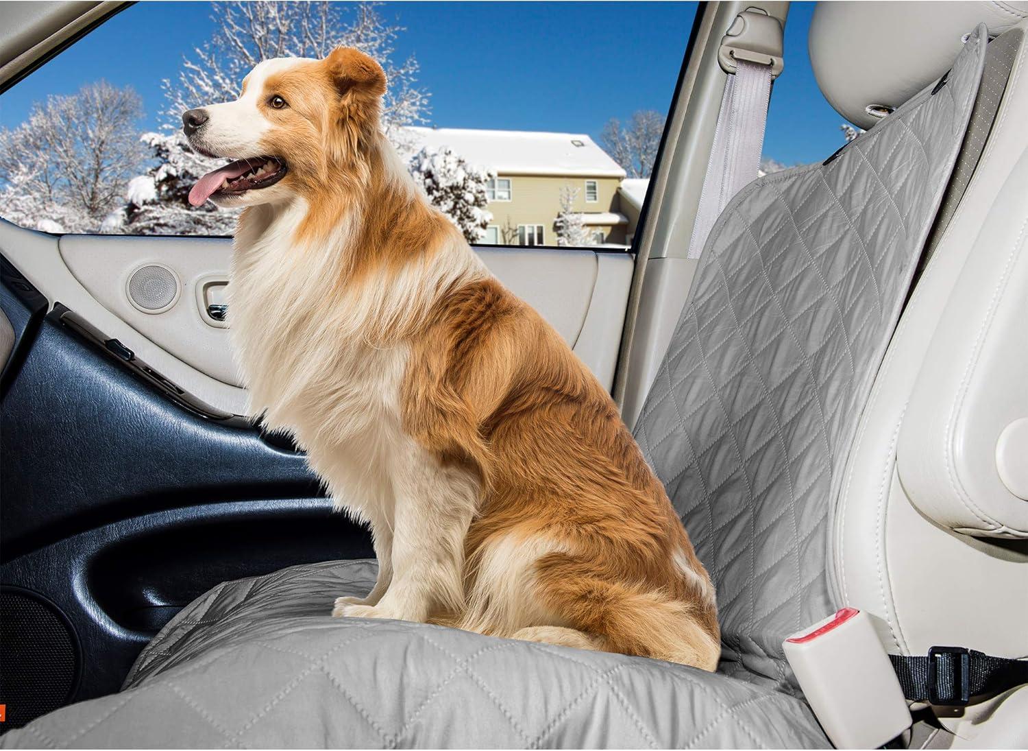 imageFurhaven Universal WaterResistant Quilted Single Car Seat Protector Gray One Size