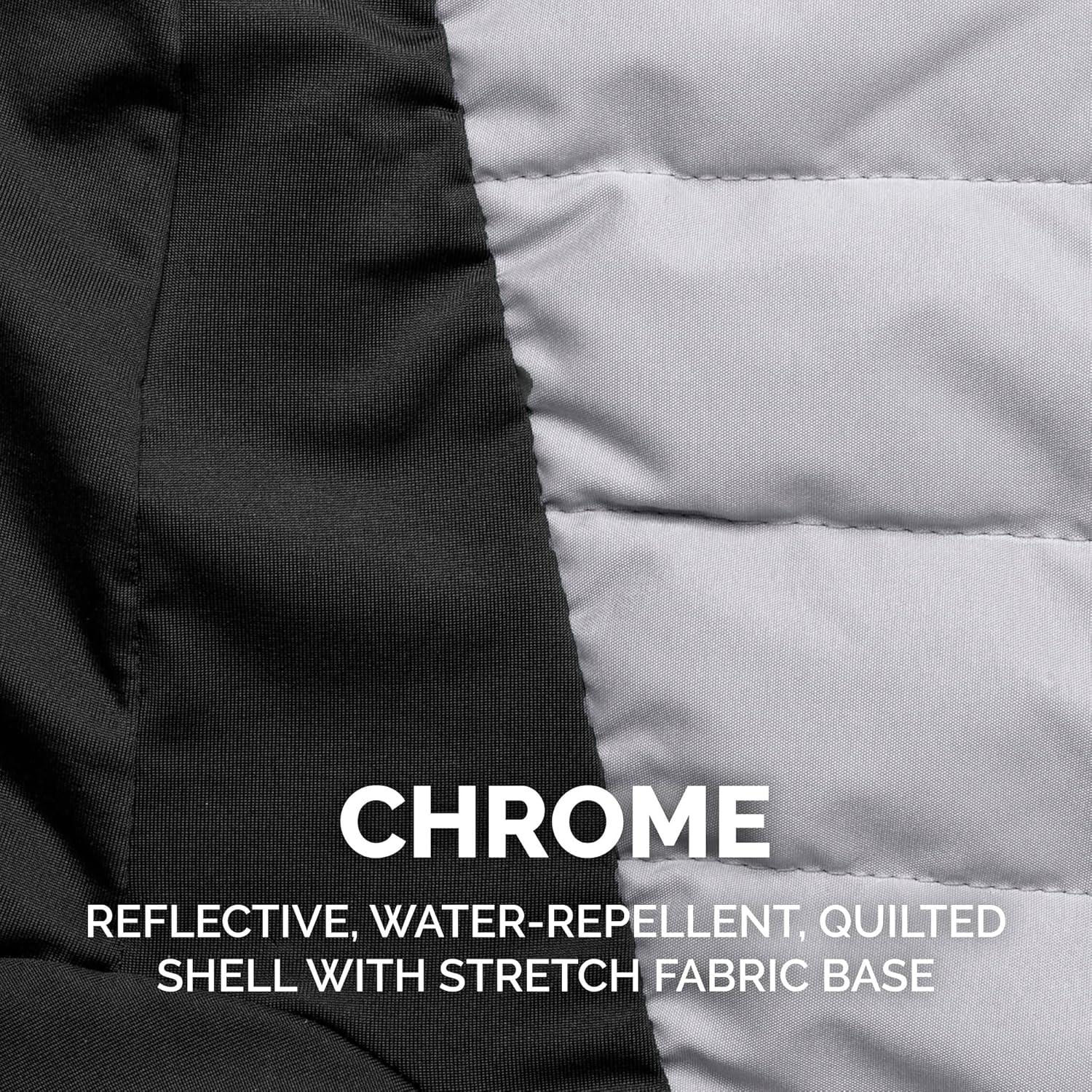 imageFurhaven WaterRepellent Small Dog Coat Washable ampamp Reflective w Leash Access ampamp Stretch Fabric ProFit Active Jacket Chrome SmallProFit Coat Chrome