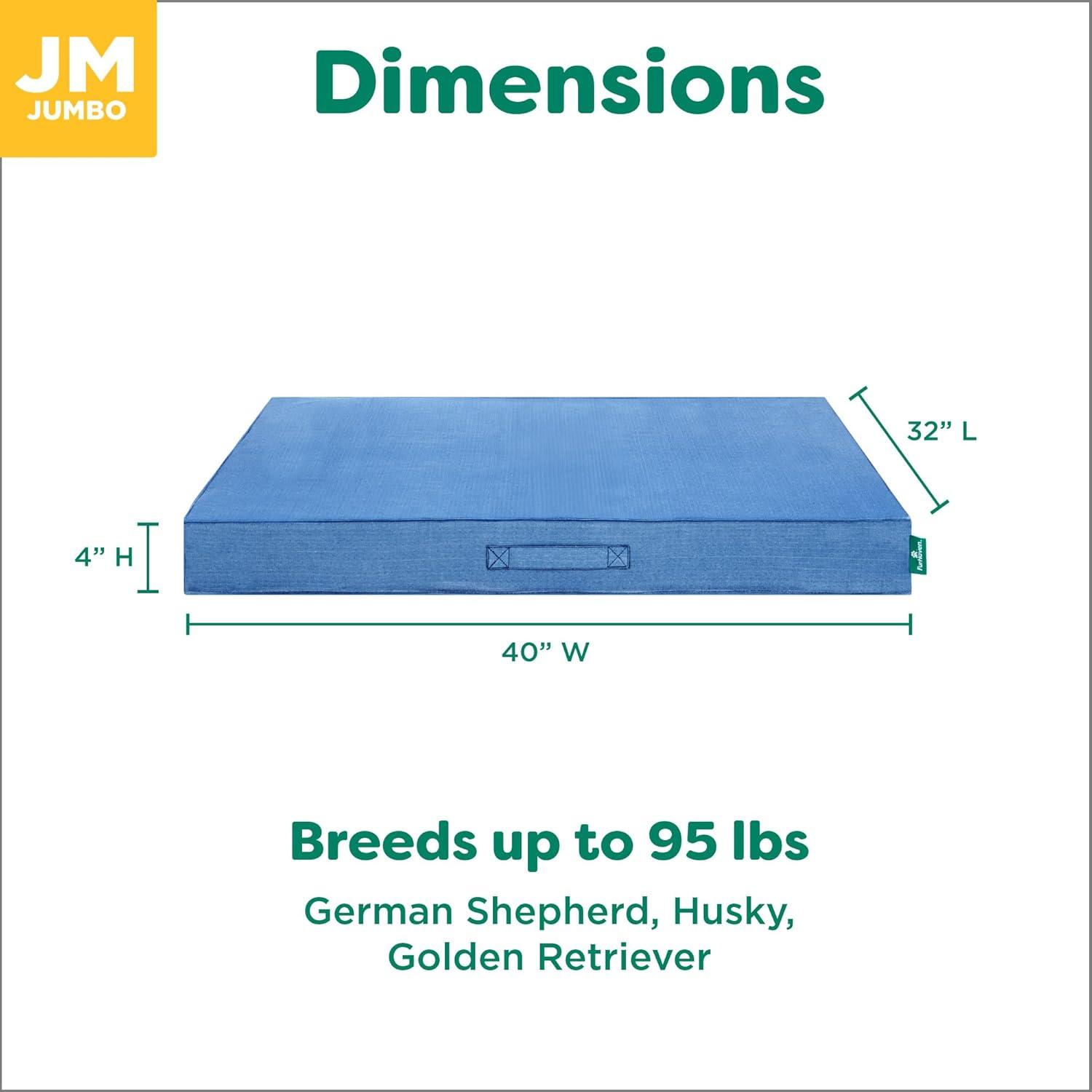 imageFurhaven WaterResistant Cooling Gel Dog Bed for MediumSmall Dogs w Removable Washable Cover For Dogs Up to 35 lbs IndoorOutdoor Logo Print Oxford Polycanvas Mattress Stone Gray MediumBlue