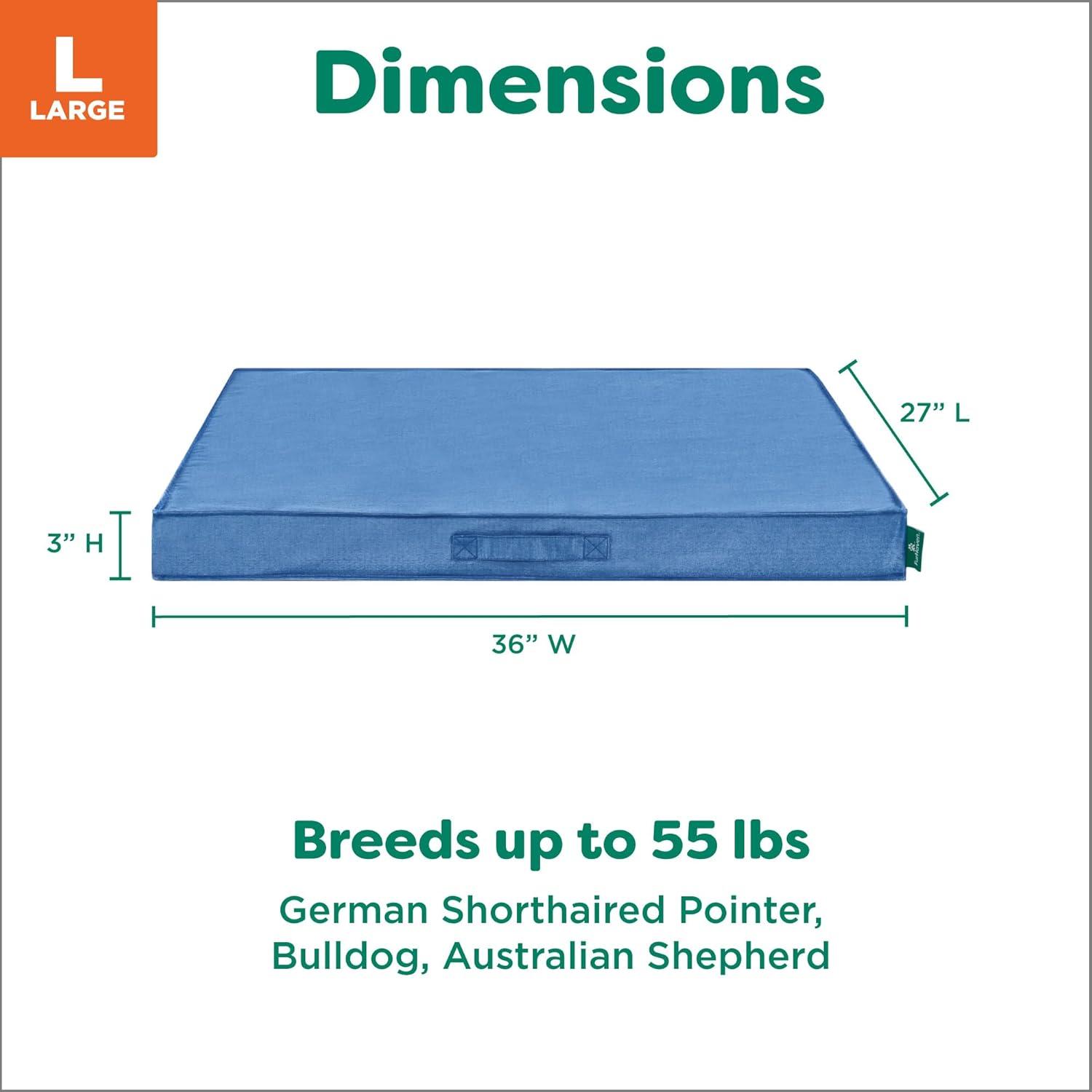 imageFurhaven WaterResistant Cooling Gel Dog Bed for MediumSmall Dogs w Removable Washable Cover For Dogs Up to 35 lbs IndoorOutdoor Logo Print Oxford Polycanvas Mattress Stone Gray MediumBlue