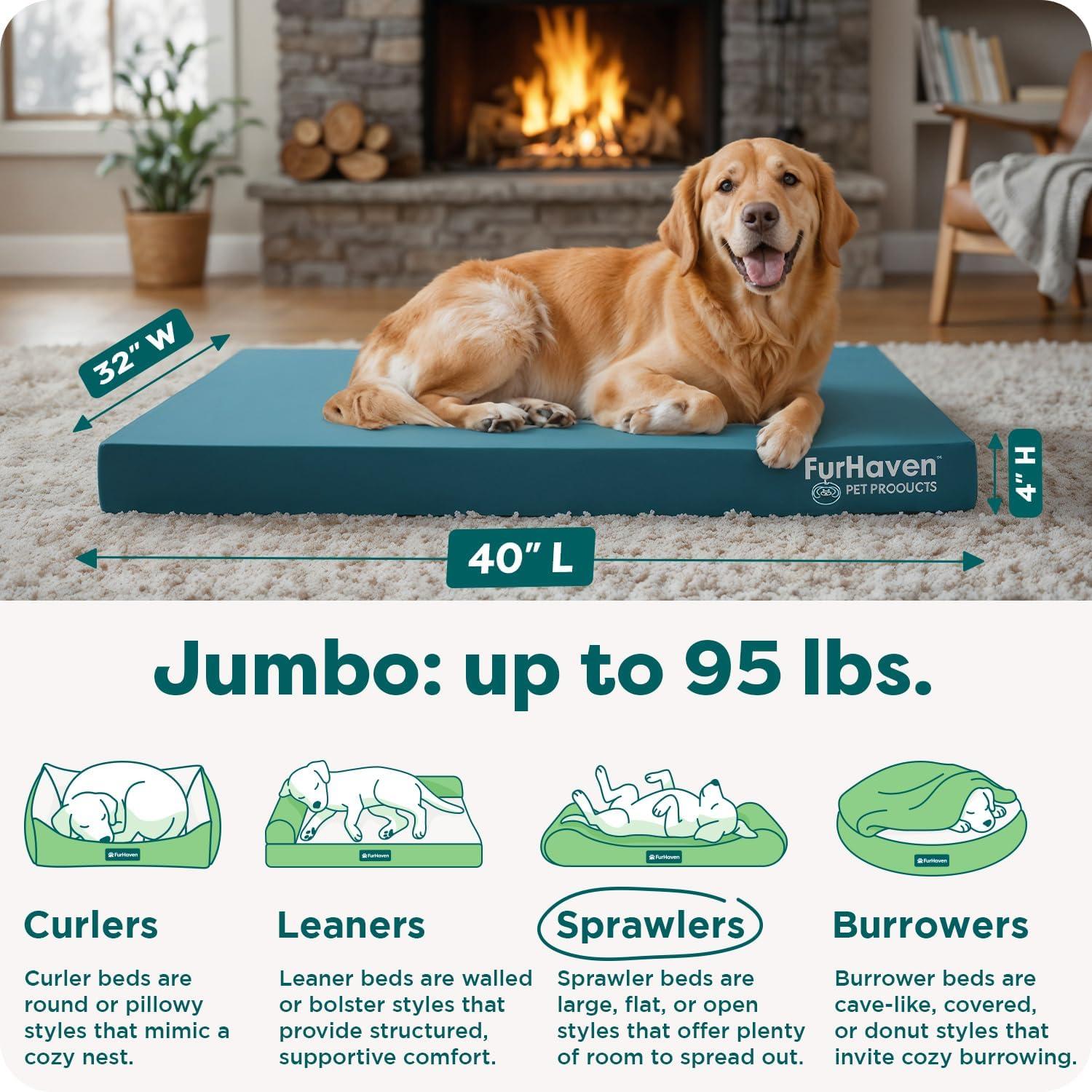 imageFurhaven WaterResistant Cooling Gel Dog Bed for MediumSmall Dogs w Removable Washable Cover For Dogs Up to 35 lbs IndoorOutdoor Logo Print Oxford Polycanvas Mattress Stone Gray MediumDeep Lagoon
