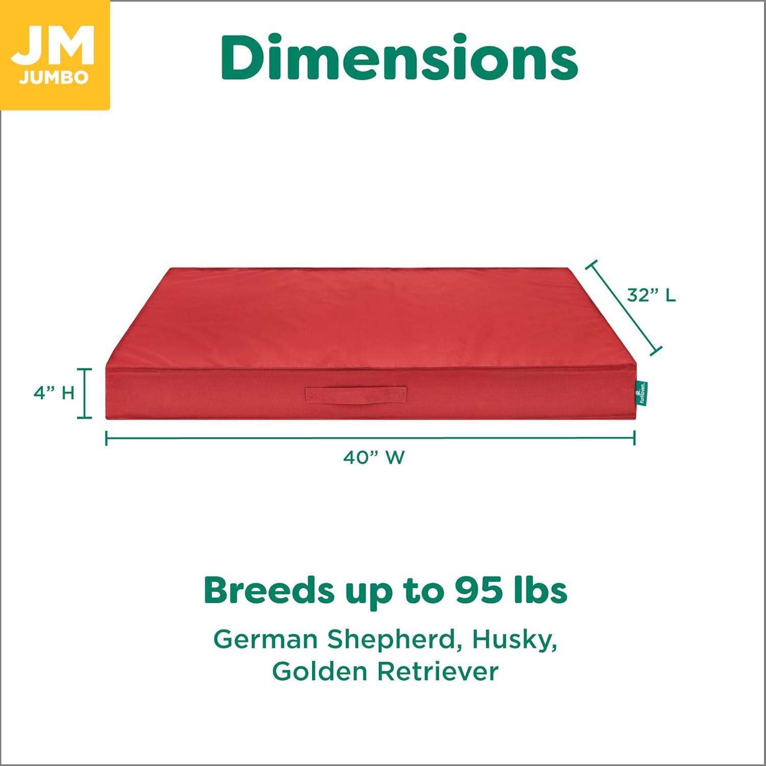 imageFurhaven WaterResistant Cooling Gel Dog Bed for MediumSmall Dogs w Removable Washable Cover For Dogs Up to 35 lbs IndoorOutdoor Logo Print Oxford Polycanvas Mattress Stone Gray MediumRed