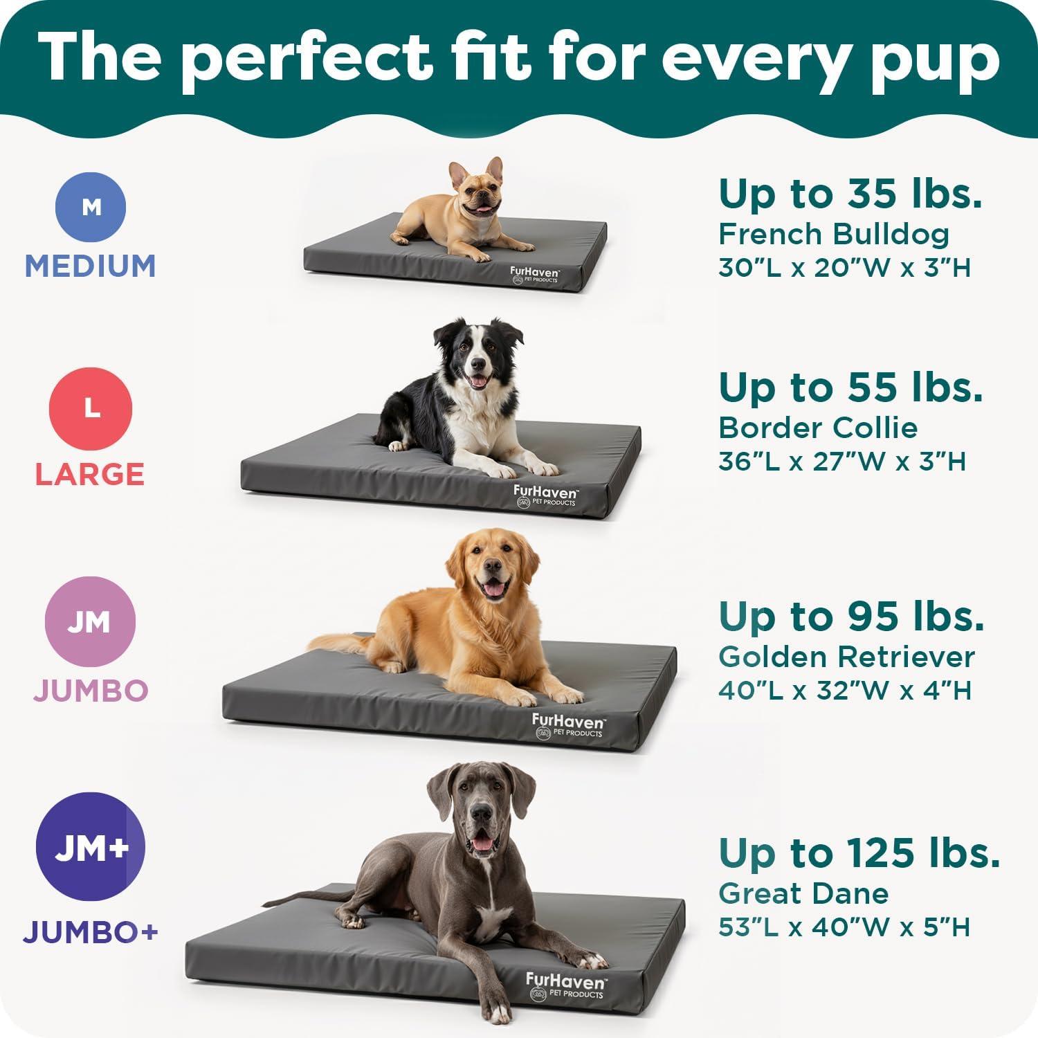 imageFurhaven WaterResistant Cooling Gel Dog Bed for MediumSmall Dogs w Removable Washable Cover For Dogs Up to 35 lbs IndoorOutdoor Logo Print Oxford Polycanvas Mattress Stone Gray MediumStone Gray