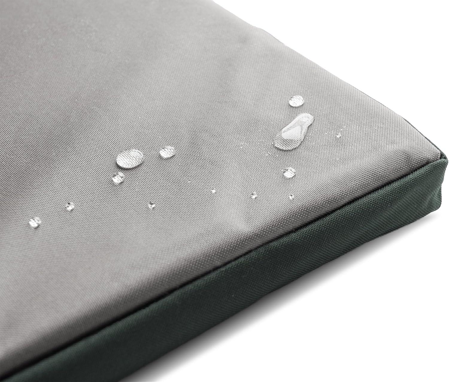 imageFurhaven WaterResistant Dog Bed for Extra Small Dogs w Removable Washable Cover Perfect for Crates ampamp Kennels For Dogs Up to 12 lbs TwoTone Reversible Crate Pad GreenGray Extra SmallGreenGray