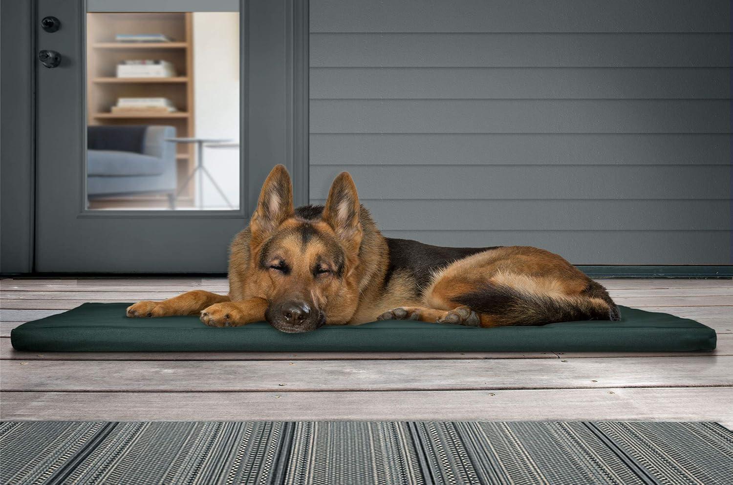 imageFurhaven WaterResistant Dog Bed for Extra Small Dogs w Removable Washable Cover Perfect for Crates ampamp Kennels For Dogs Up to 12 lbs TwoTone Reversible Crate Pad GreenGray Extra SmallGreenGray