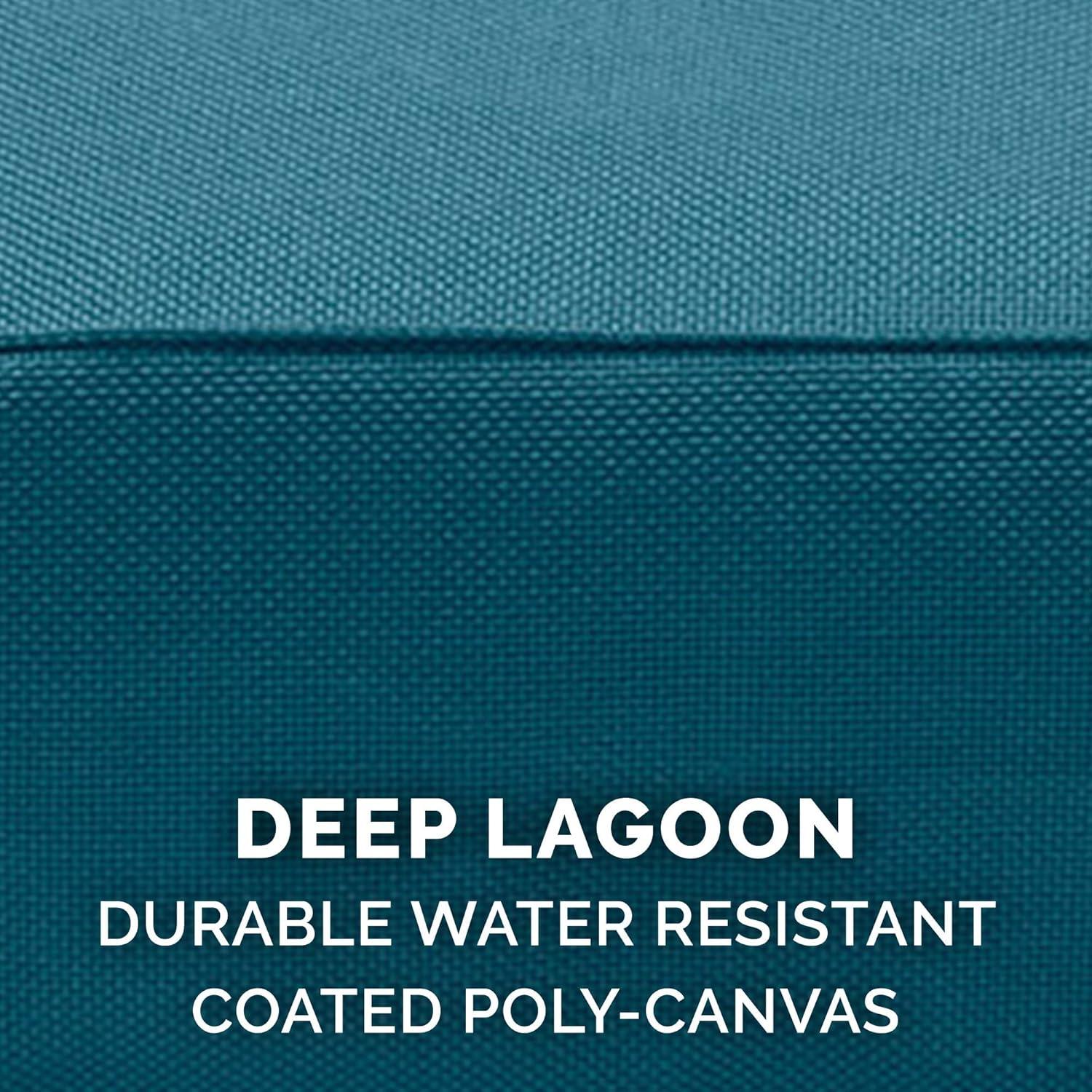imageFurhaven WaterResistant Orthopedic Dog Bed for MediumSmall Dogs w Removable Washable Cover For Dogs Up to 35 lbs IndoorOutdoor Logo Print Oxford Polycanvas Mattress Stone Gray MediumWaterResistant Logo Print Deep Lagoon