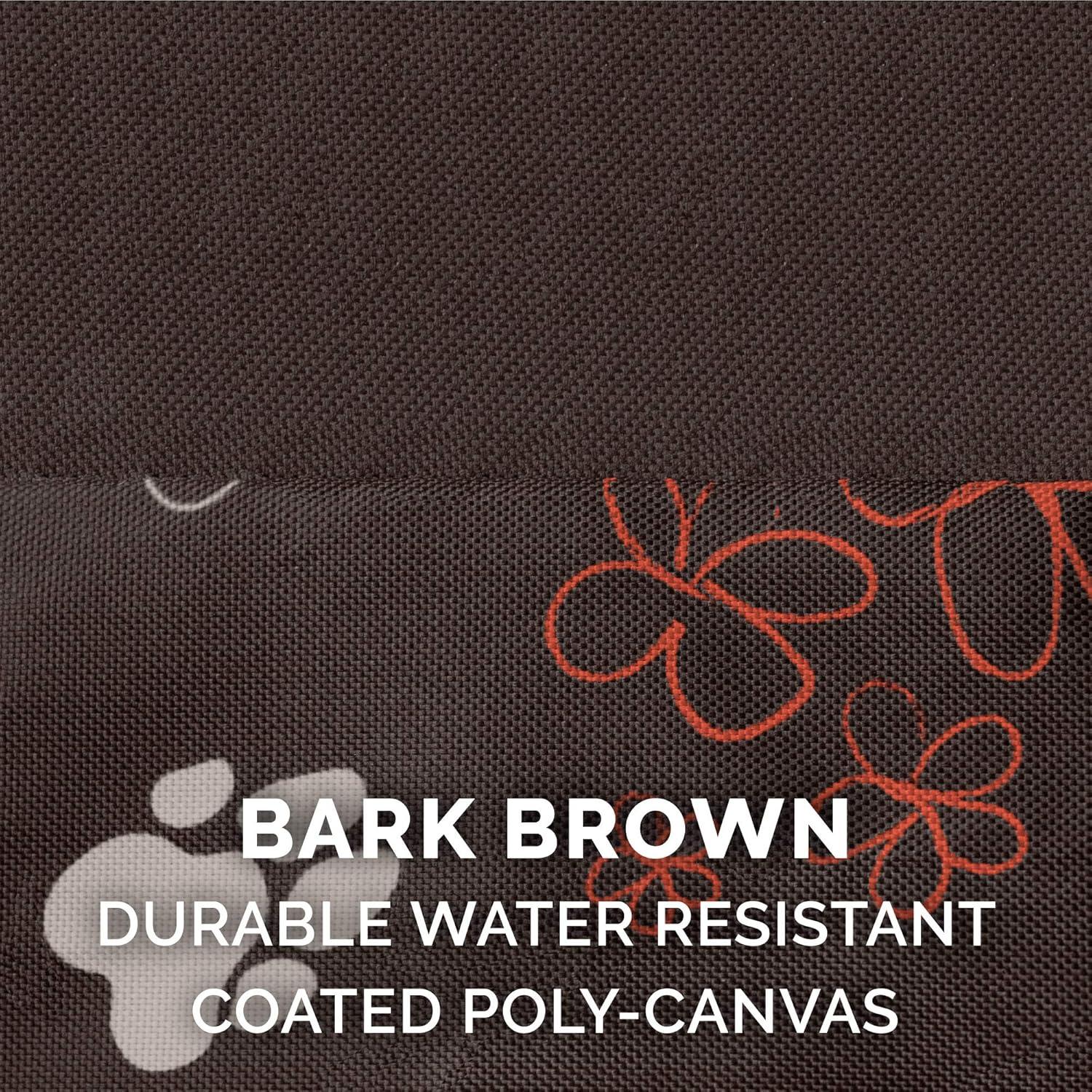 imageFurhaven WaterResistant Orthopedic Dog Bed for MediumSmall Dogs w Removable Washable Cover For Dogs Up to 35 lbs IndoorOutdoor Logo Print Oxford Polycanvas Mattress Stone Gray MediumWaterResistant Garden Print Bark Brown