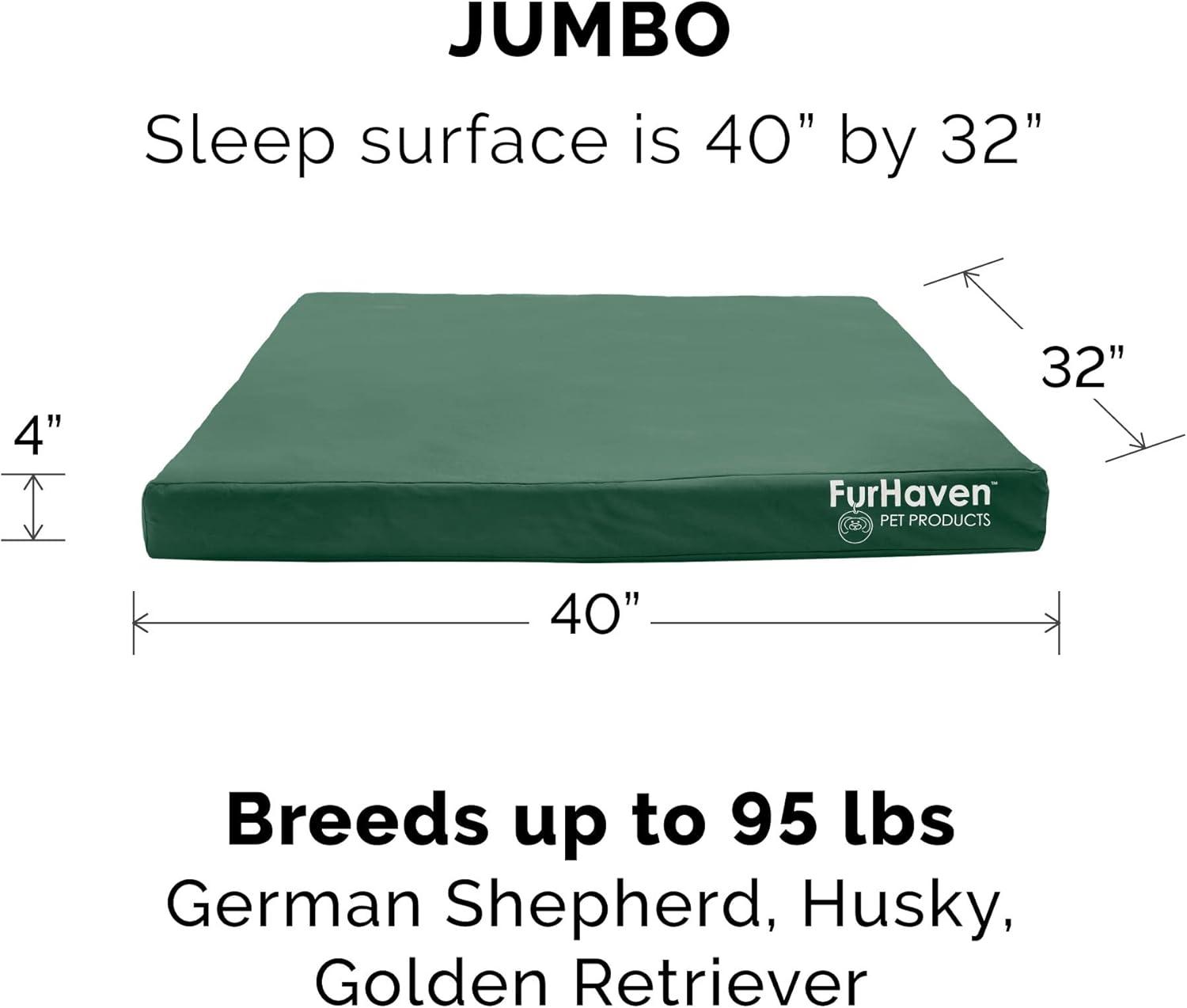 imageFurhaven WaterResistant Orthopedic Dog Bed for MediumSmall Dogs w Removable Washable Cover For Dogs Up to 35 lbs IndoorOutdoor Logo Print Oxford Polycanvas Mattress Stone Gray MediumWaterResistant Logo Print Forest