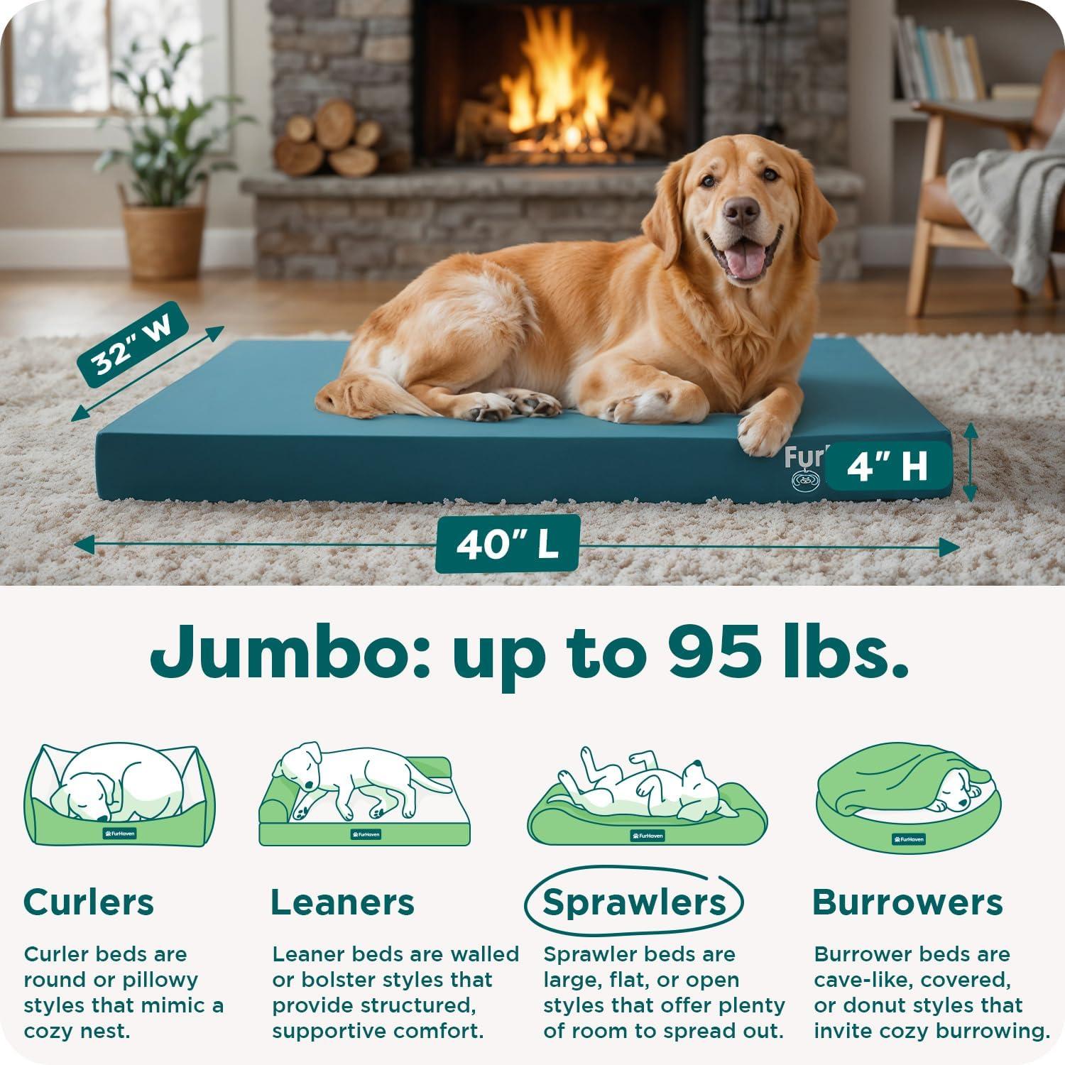 imageFurhaven WaterResistant Orthopedic Dog Bed for MediumSmall Dogs w Removable Washable Cover For Dogs Up to 35 lbs IndoorOutdoor Logo Print Oxford Polycanvas Mattress Stone Gray MediumWaterResistant Logo Print Deep Lagoon