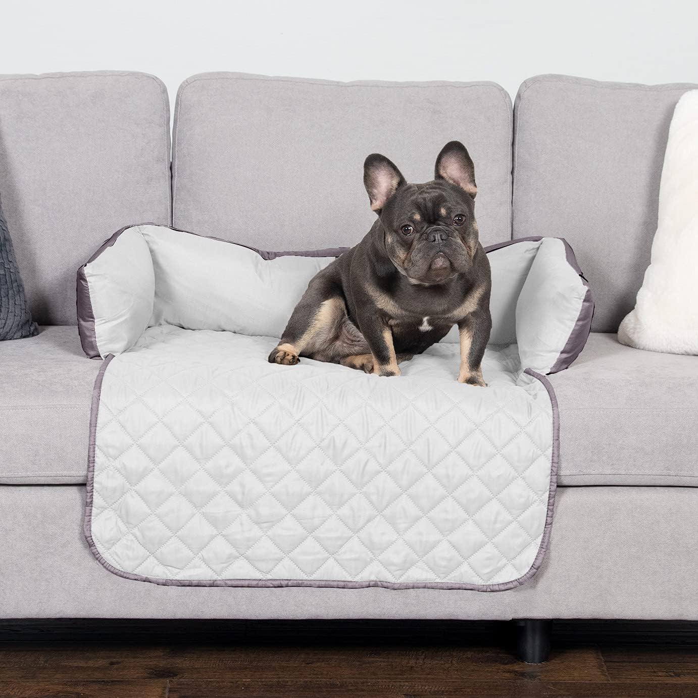 imageFurhaven WaterResistant ampamp Reversible 30quot Wide Seat Cover Protector for Dogs ampamp Cats Perfect for Couches Beds ampamp Car Seats Sofa Buddy Bolster Seating Protector GrayMist MediumIceberg Green Pinsonic Quilted Paw