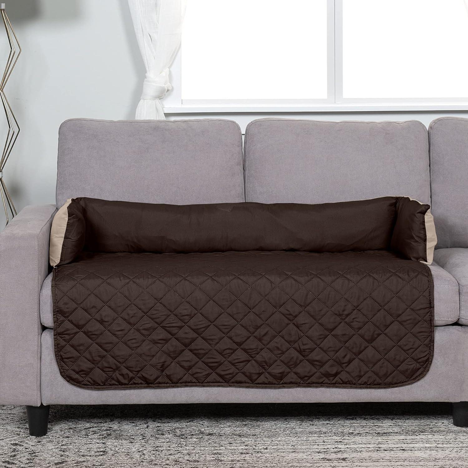 imageFurhaven WaterResistant ampamp Reversible 30quot Wide Seat Cover Protector for Dogs ampamp Cats Perfect for Couches Beds ampamp Car Seats Sofa Buddy Bolster Seating Protector GrayMist MediumDeep Sapphire Plush Velvet