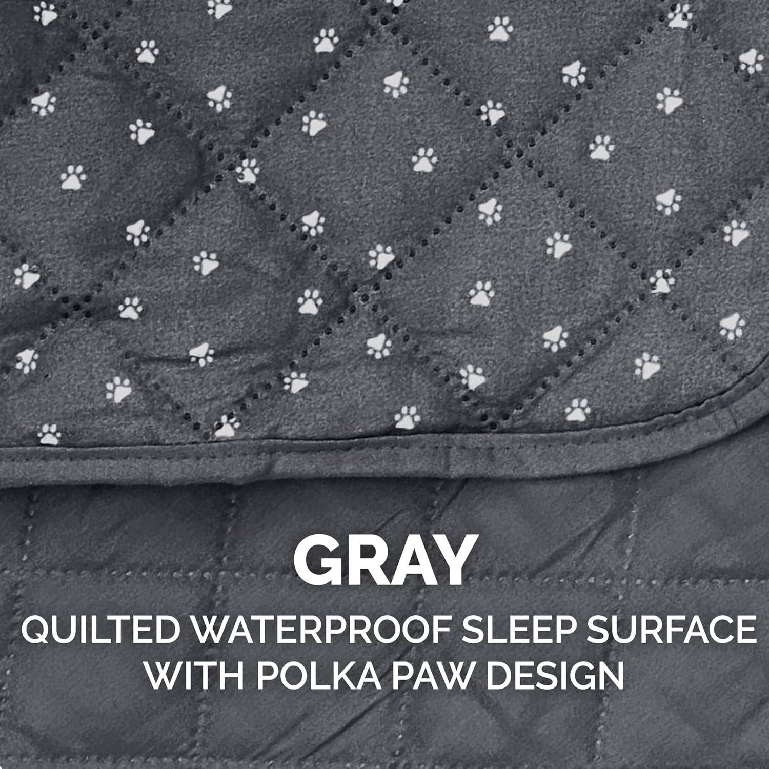 imageFurhaven WaterResistant ampamp Reversible SofaCouch Cover Protector for Dogs Cats ampamp Children Quilted Polka Paw Living Room Furniture Cover Gray Brown Sofa