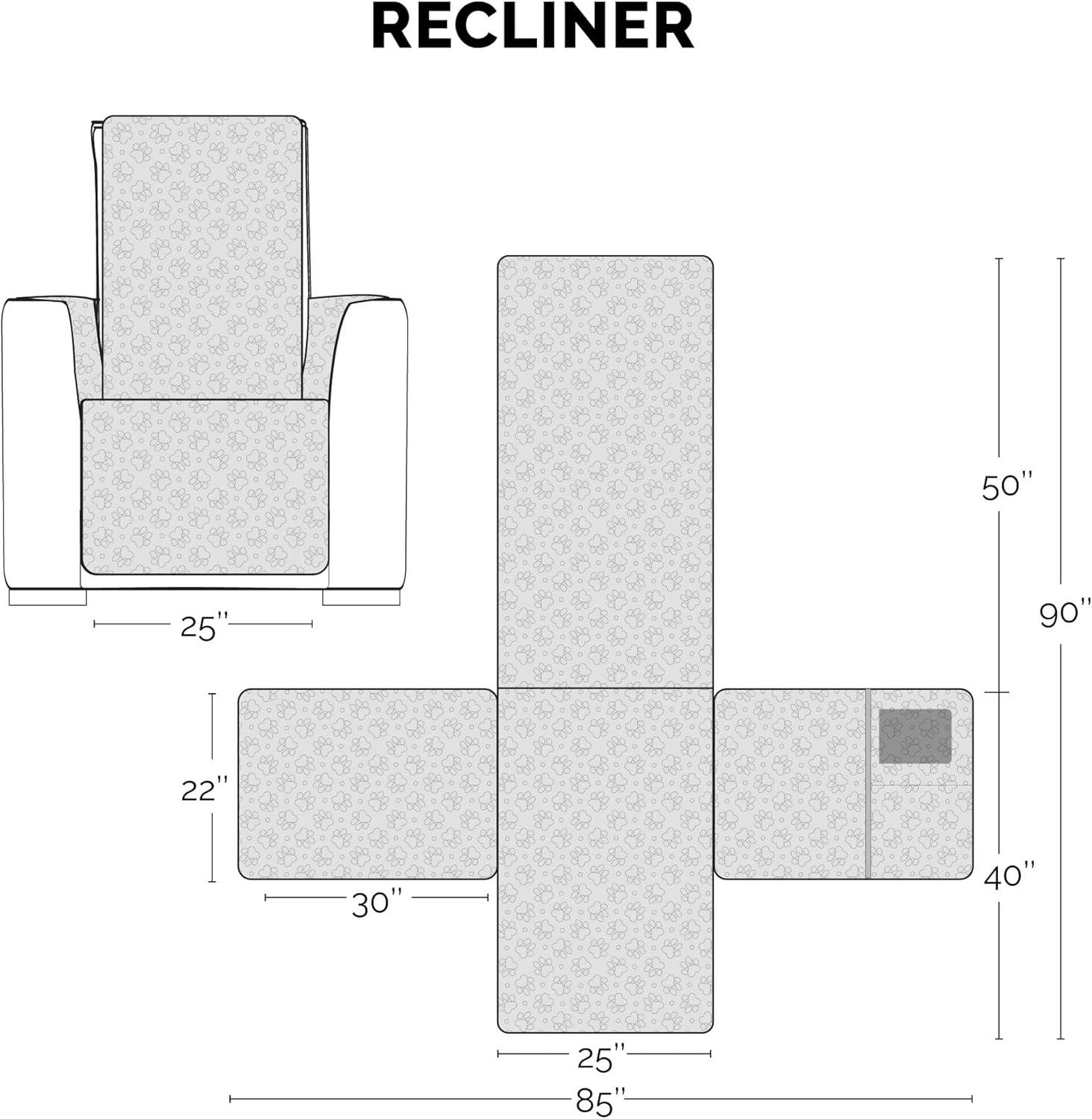 imageFurhaven Waterproof ampamp NonSlip XL SofaCouch Cover Protector for Dogs Cats ampamp Children Quilted Paw Print Living Room Furniture Cover Gray XLarge SofaGrey