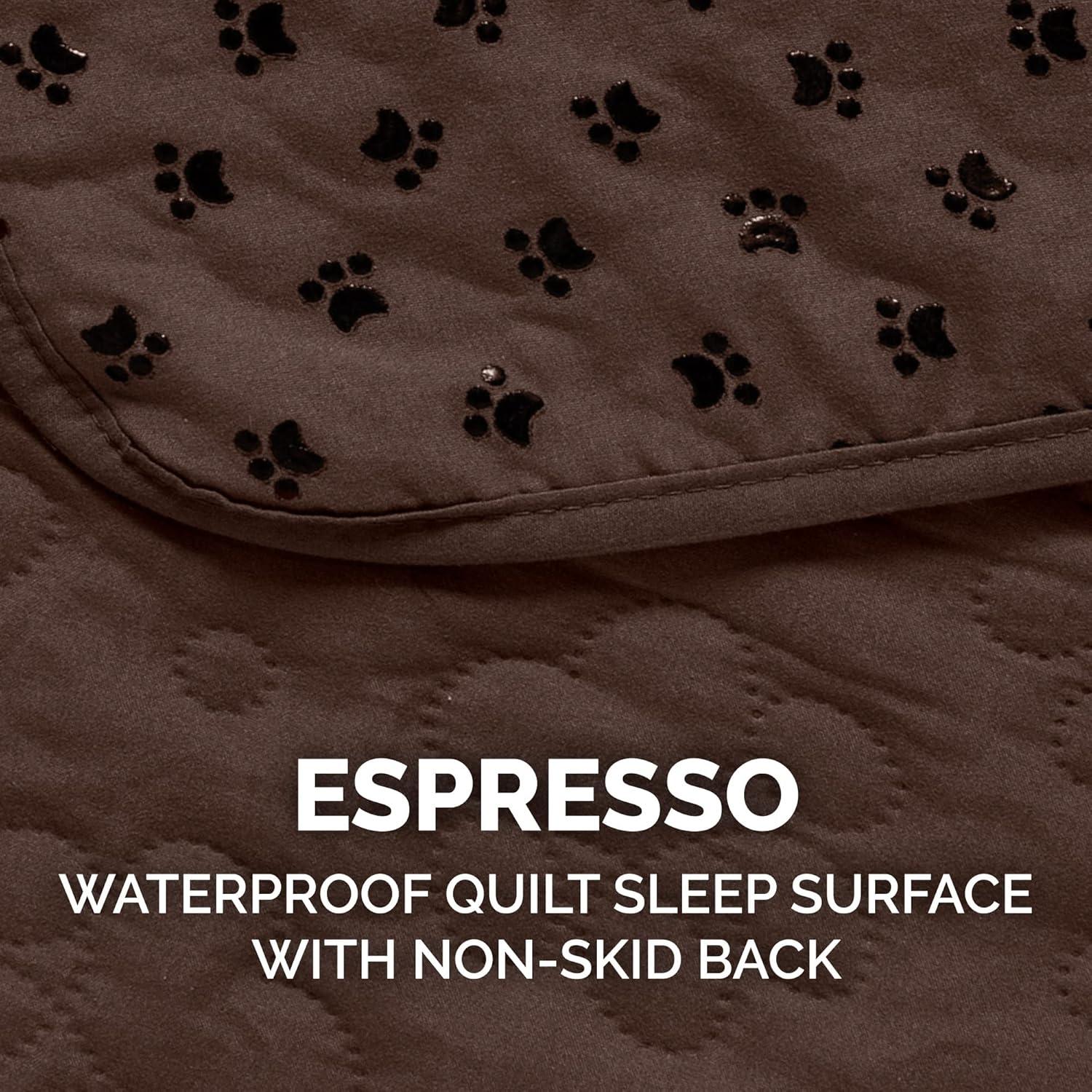 imageFurhaven Waterproof ampamp NonSlip XL SofaCouch Cover Protector for Dogs Cats ampamp Children Quilted Paw Print Living Room Furniture Cover Gray XLarge SofaEspresso