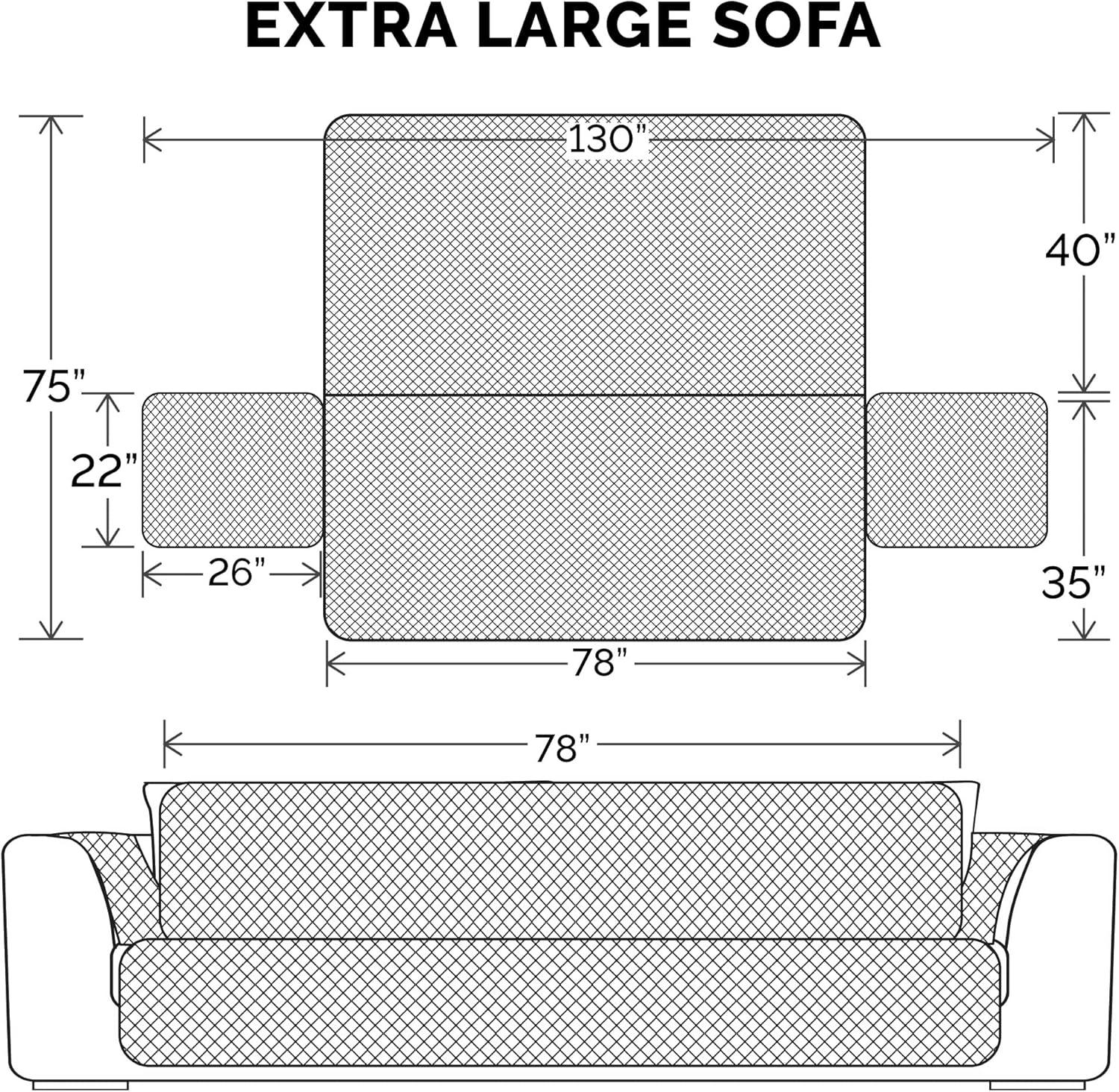 imageFurhaven Waterproof ampamp NonSlip XL SofaCouch Cover Protector for Dogs Cats ampamp Children Quilted Paw Print Living Room Furniture Cover Gray XLarge SofaEspresso