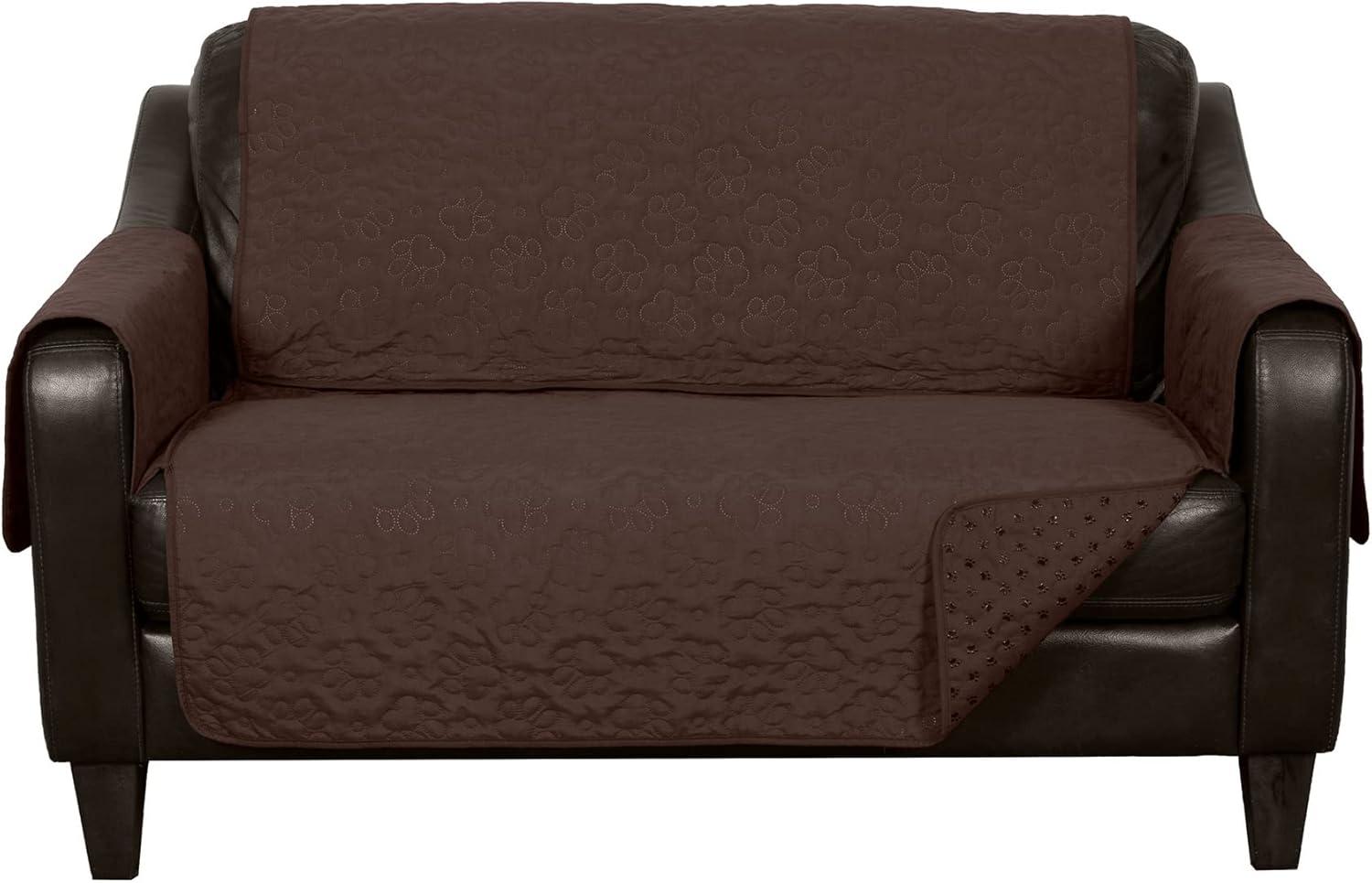 imageFurhaven Waterproof ampamp NonSlip XL SofaCouch Cover Protector for Dogs Cats ampamp Children Quilted Paw Print Living Room Furniture Cover Gray XLarge SofaEspresso