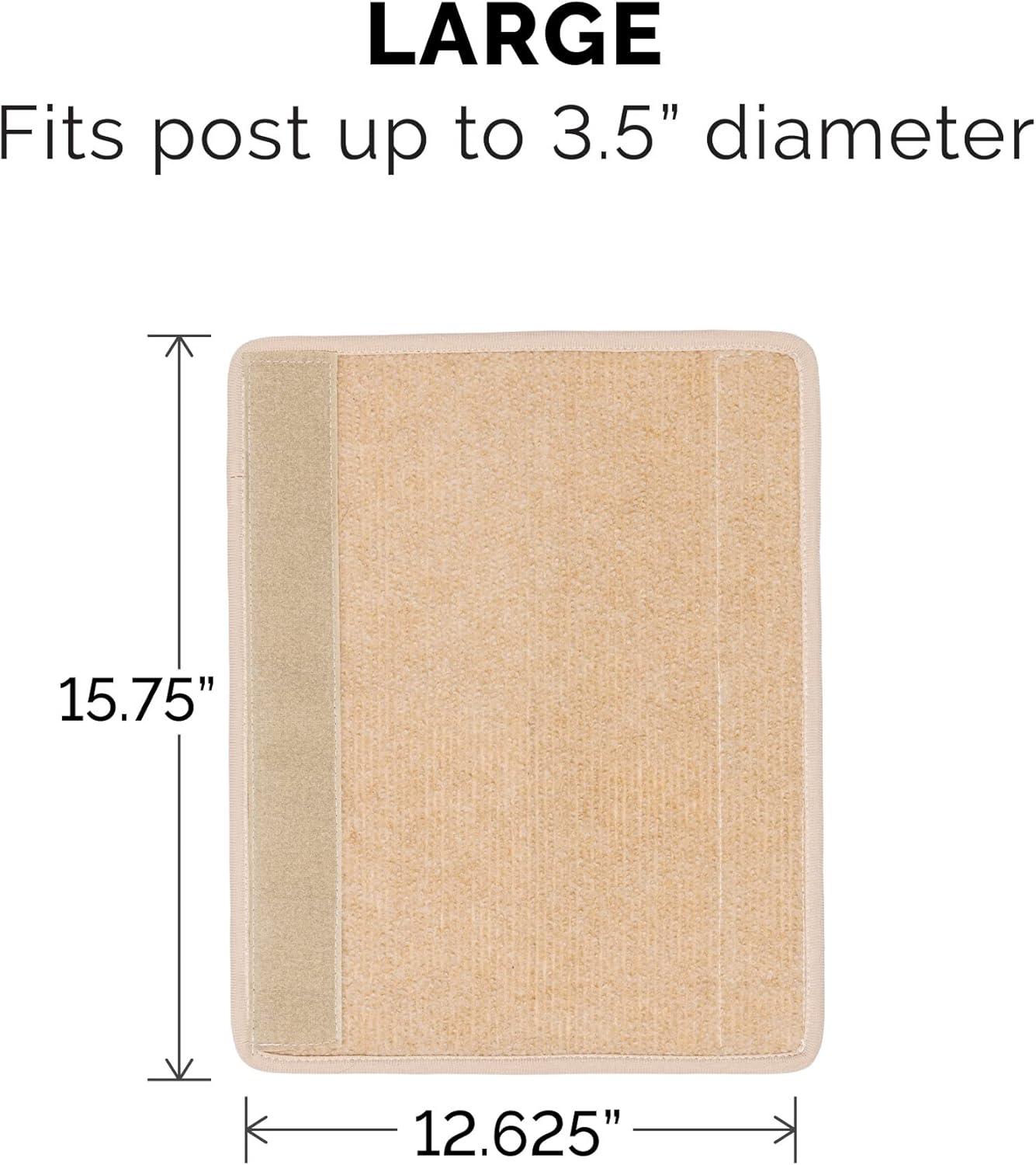 imageFurhaven Wrap Around Scratching Post Cover for Indoor Cats Fits Posts Up to 35quot Diameter Durable ampamp Less Mess Tiger Tough Carpet Scratch Mat Cream Extra LargeXLScratch Post Cover Cream