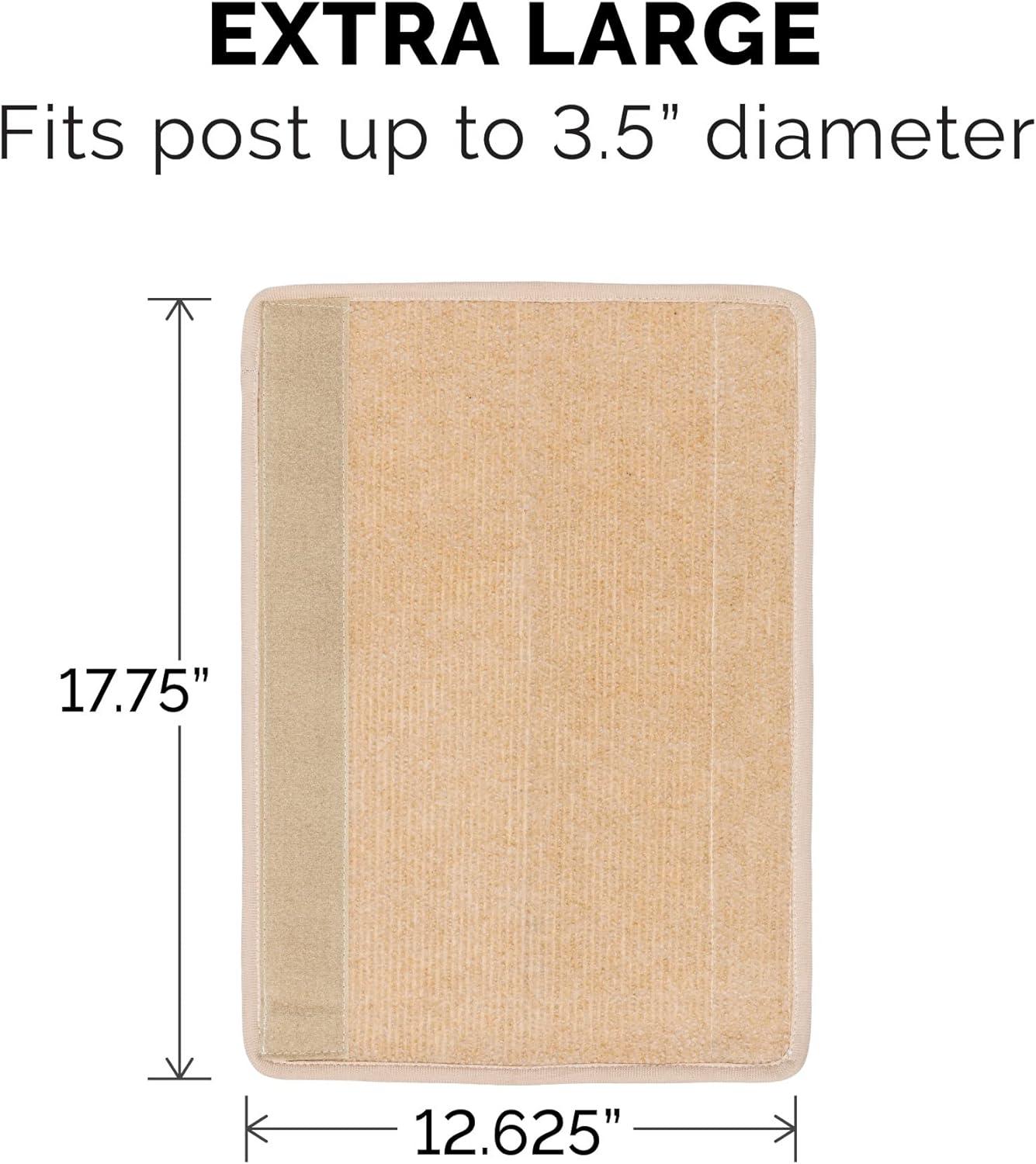 imageFurhaven Wrap Around Scratching Post Cover for Indoor Cats Fits Posts Up to 35quot Diameter Durable ampamp Less Mess Tiger Tough Carpet Scratch Mat Cream Extra LargeXLScratch Post Cover Cream