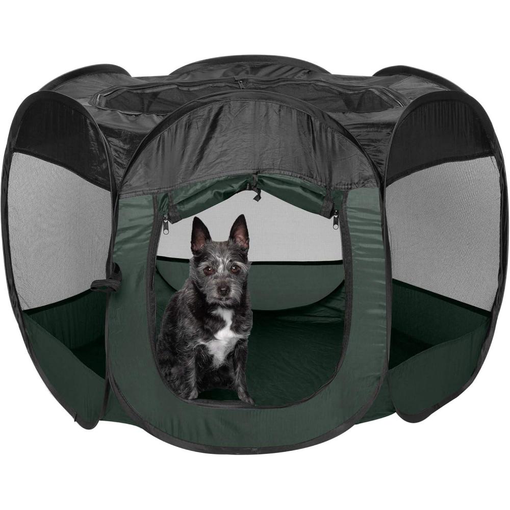 imageFurHaven Portable Pet Playpen for Dogs ampamp Cats Extra Large Indoor Kitten Playpen with Mesh Sides Foldable Dog Playpen for Small Dogs Pop Up Travel Dog Pen XLarge Sailor BlueHunter Green