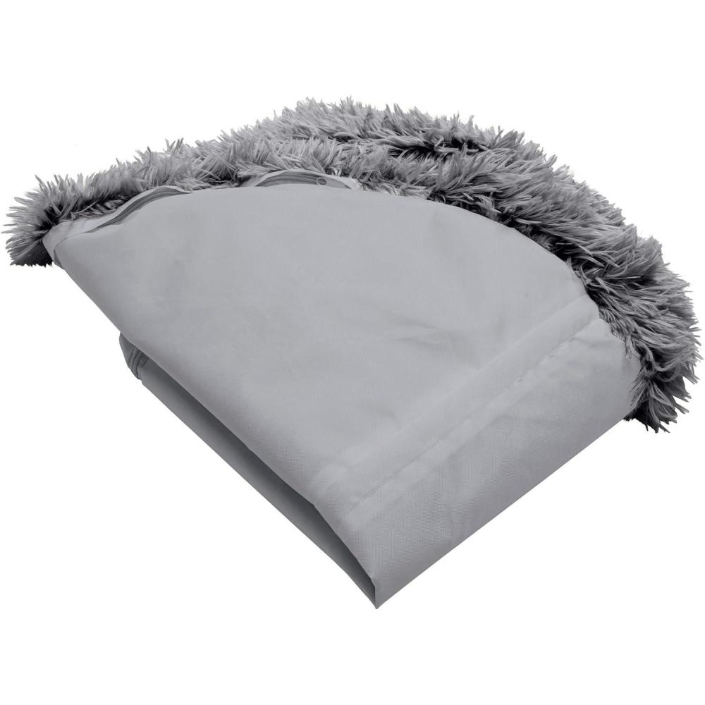 imageFurHaven Replacement Dog Bed Cover Long Faux Fur for Calming Cuddlers Machine Washable Customizable Filling Jumbo XL GrayLong Faux Fur Gray