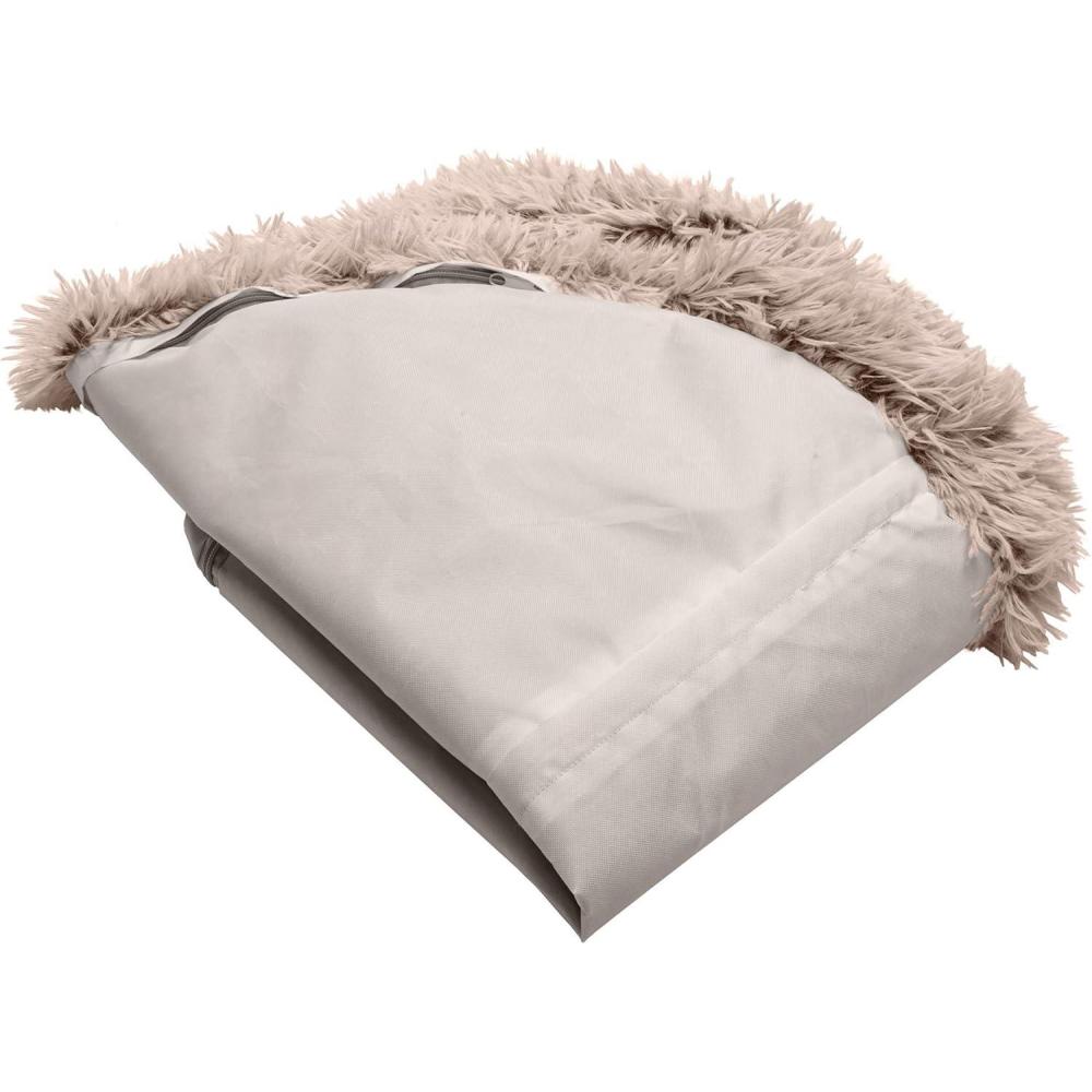 imageFurHaven Replacement Dog Bed Cover Long Faux Fur for Calming Cuddlers Machine Washable Customizable Filling Jumbo XL GrayLong Faux Fur Taupe