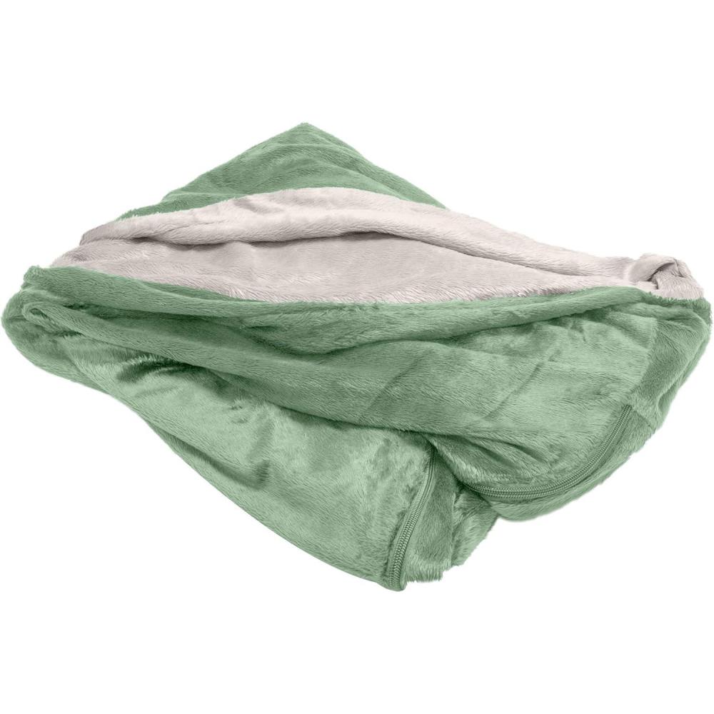 imageFurHaven Replacement Dog Bed Cover for Sherpa ampamp Suede Snuggery Fits Cool GelTop Foam Beds ampamp Solid Orthopedic Foam Beds Machine Washable Jumbo XL 44 inch GrayMicrovelvet Sage