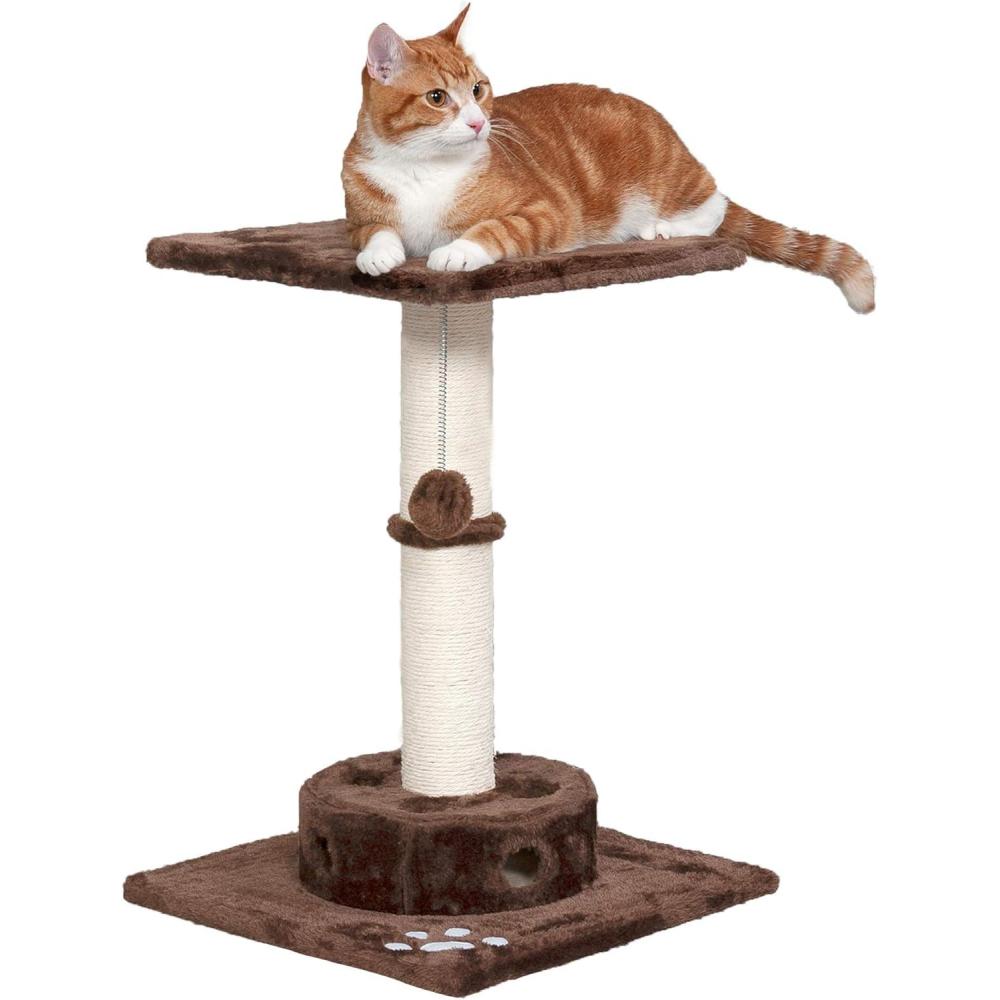 imageFurhaven 1575quot Tall Playground for Indoor Cats Ft Sisal Scratching Posts SelfGrooming Brush ampamp Toy Tiger Tough Hammock Interactive Playground Silver One SizeScratching Post Playground Brown